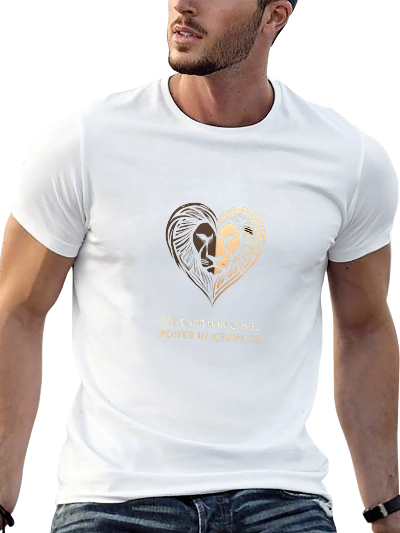 Lion Heart Graphic Tee - Strength & Kindness