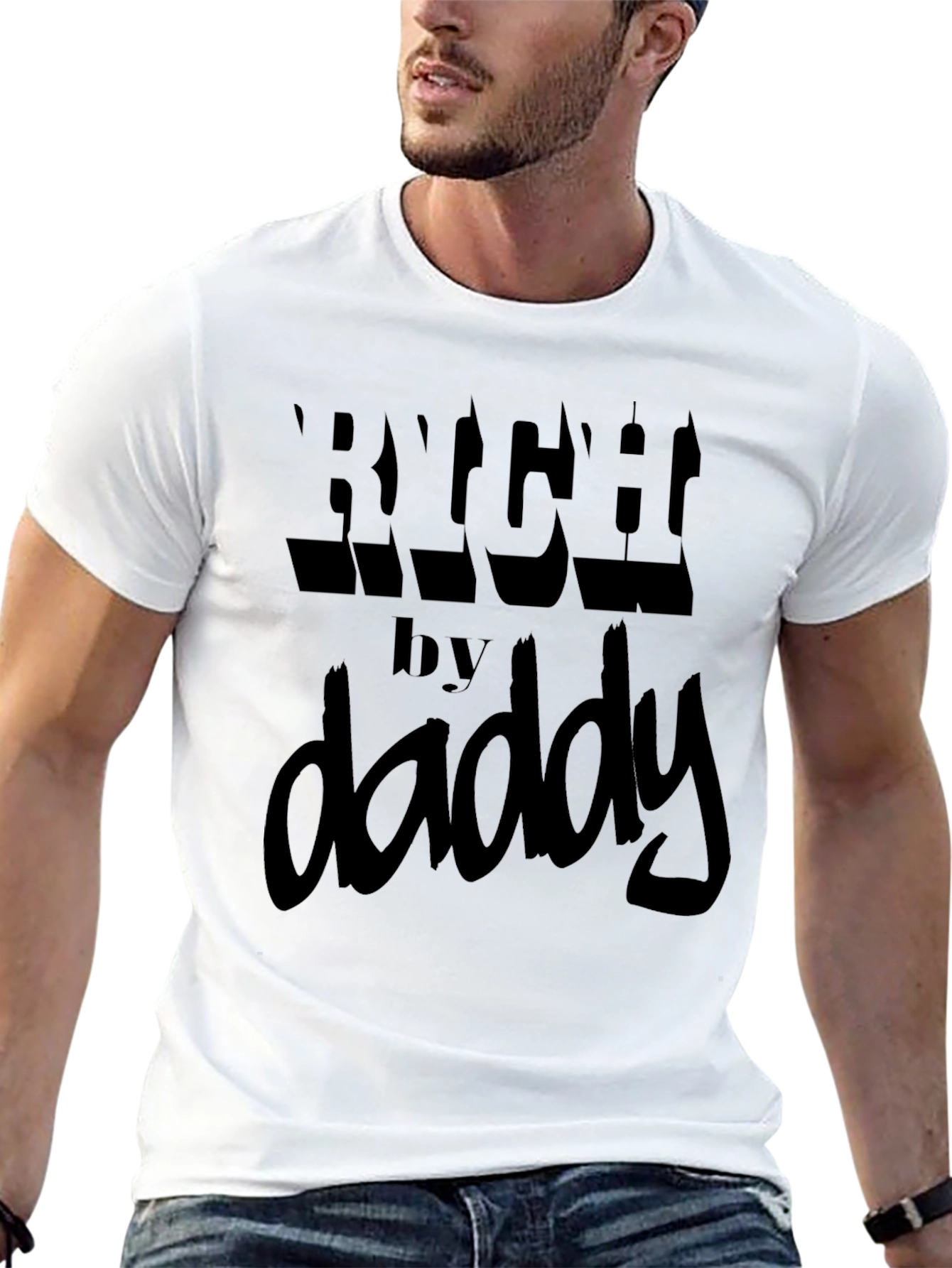 Rich by Daddy Black Graphic Tee