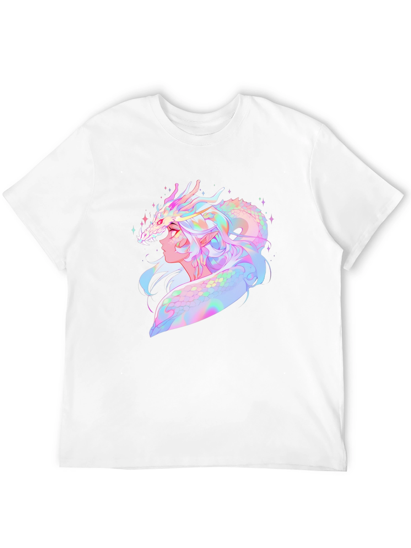 Dragon Girl Graphic Tee - Black Cotton Comfort