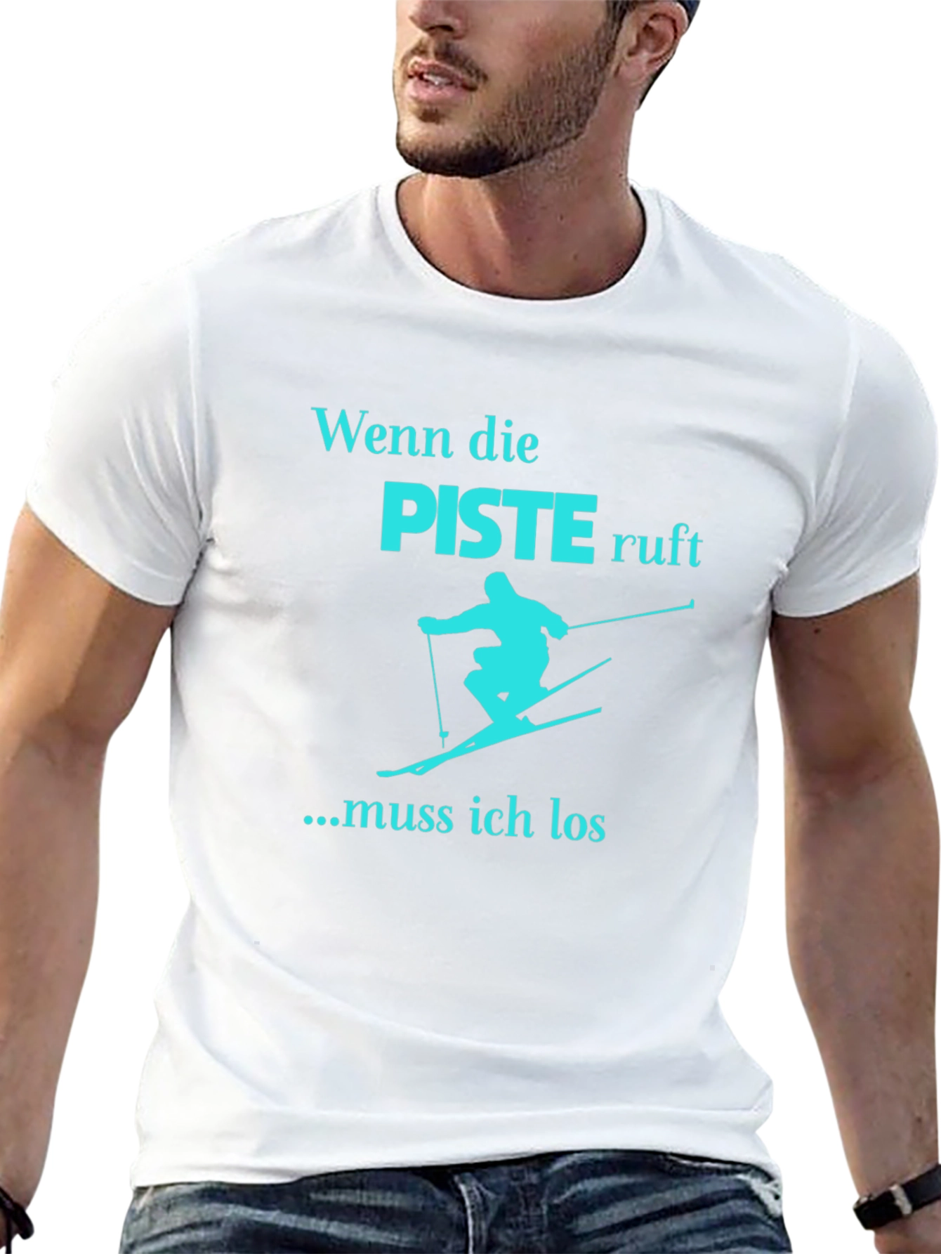 Ski Slope Calling Black T-Shirt