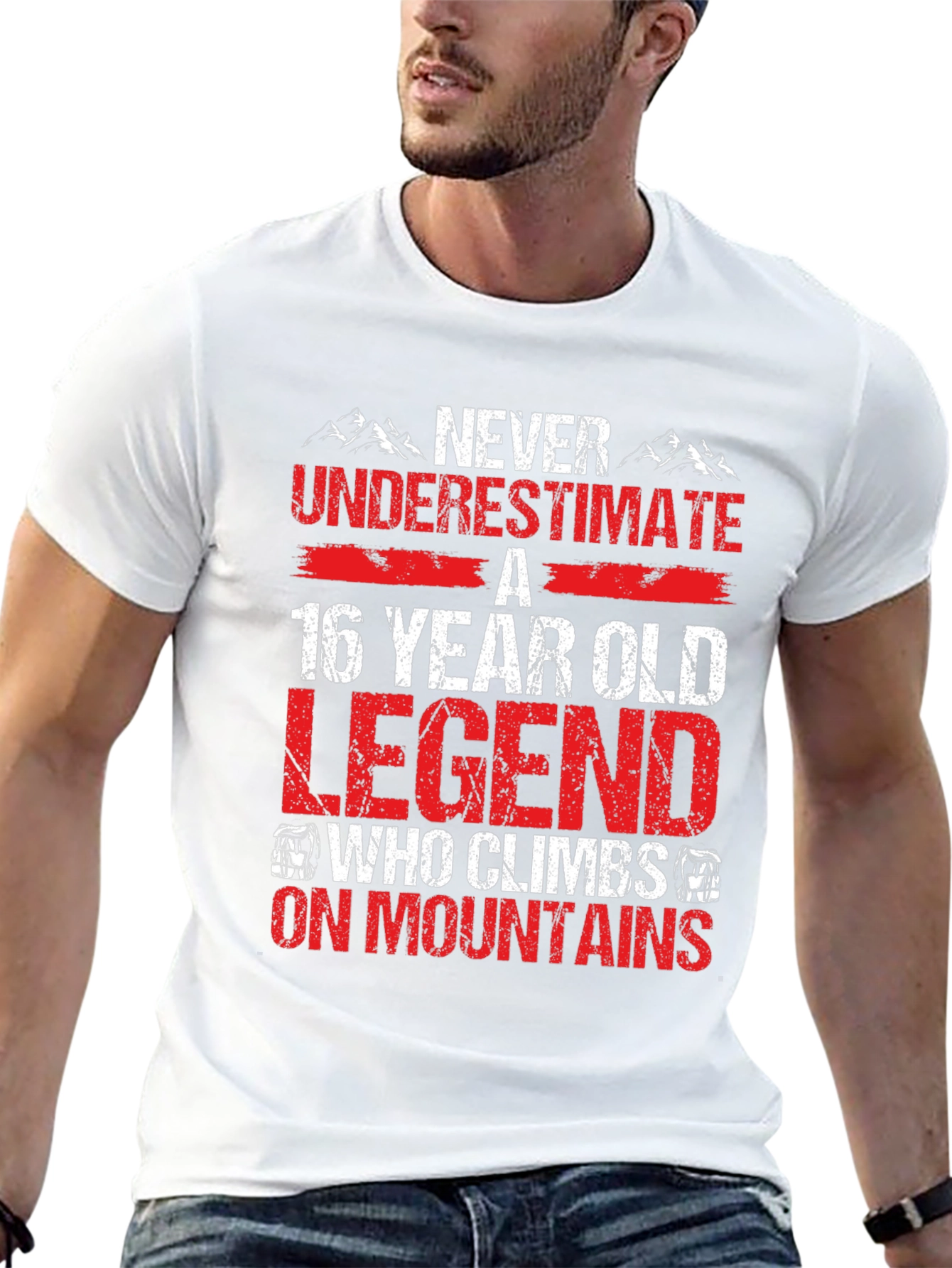 16 Year Old Legend Who Climbs Mountains Black T-Shirt