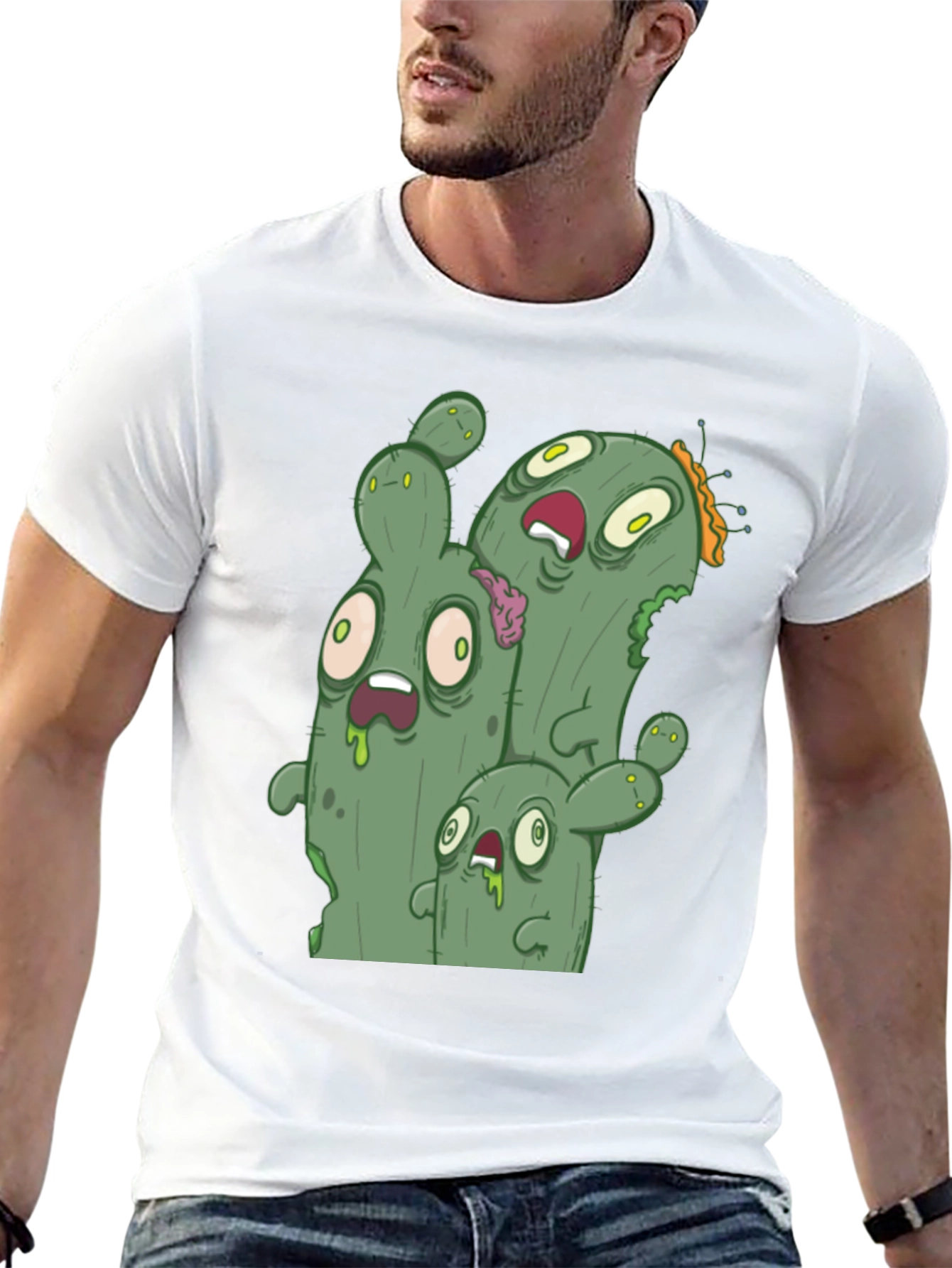 Zombie Cactus Graphic Tee - Black