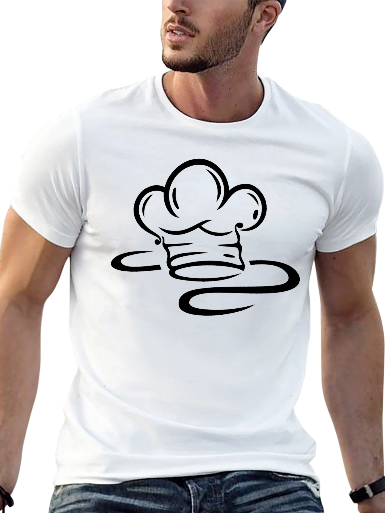Chef Hat Graphic Black T-Shirt