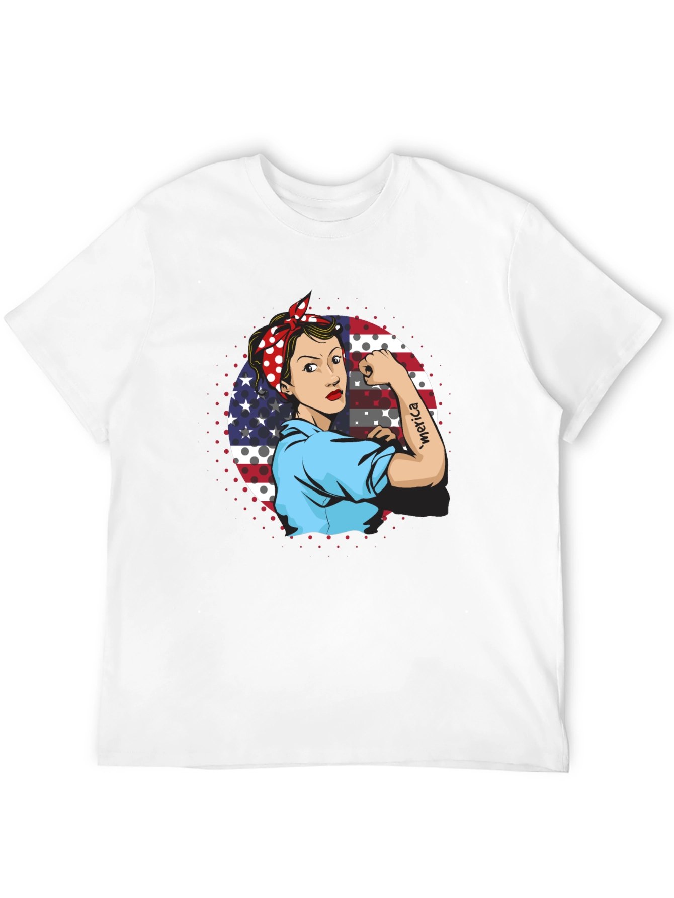 Rosie the Riveter Patriotic T-Shirt