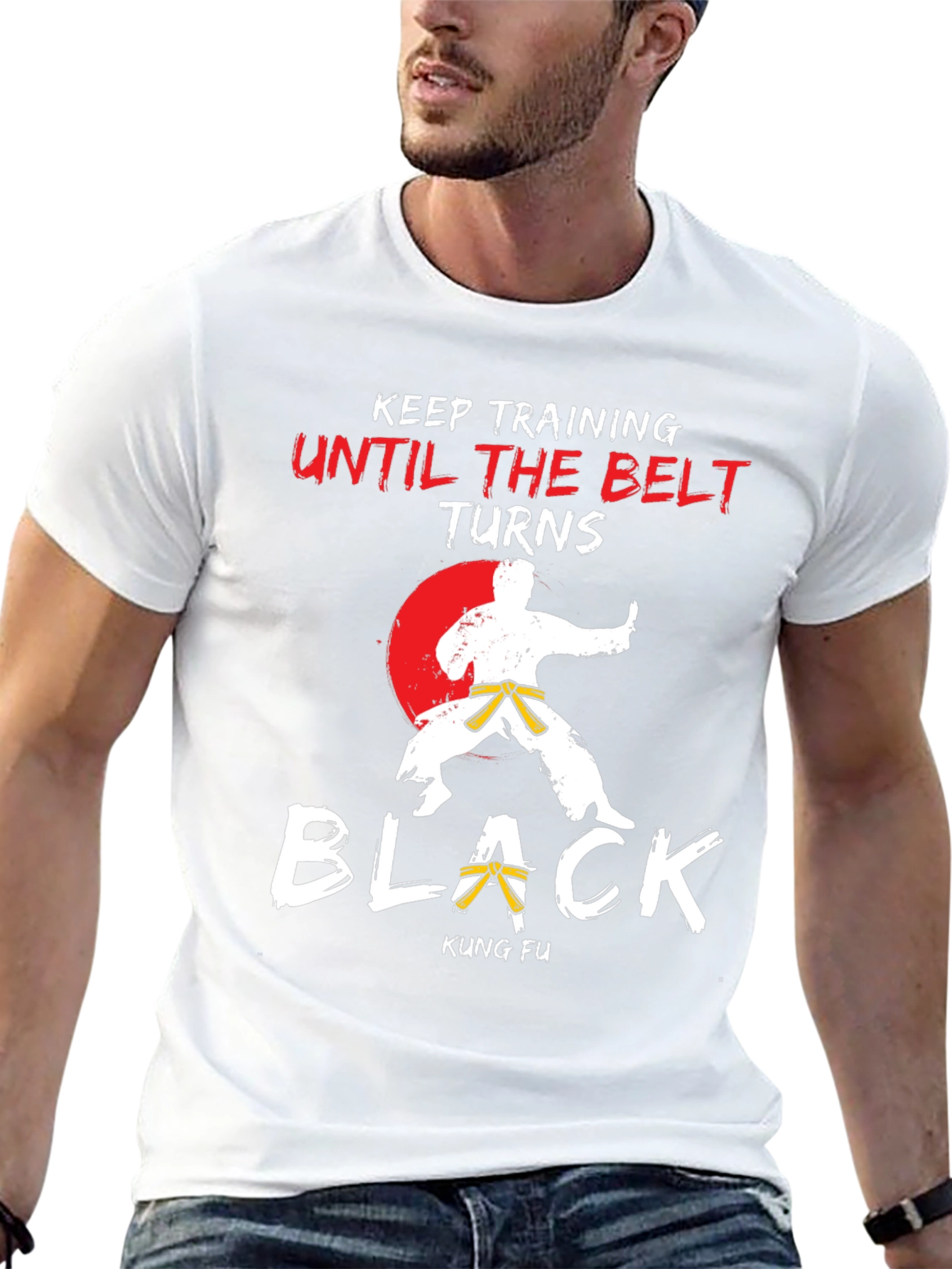 Kung Fu Keep Training Black Belt T-Shirt