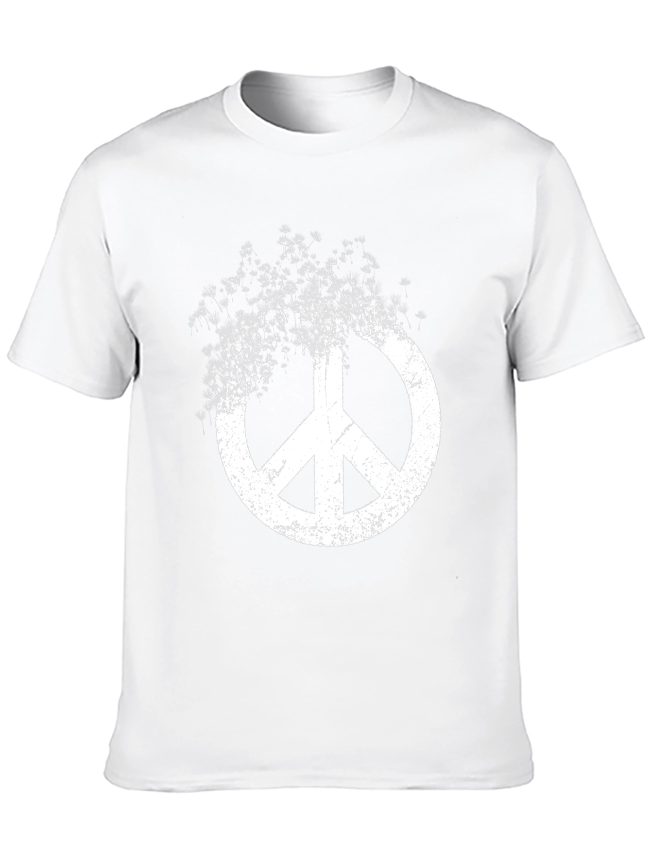 Peace Sign Graphic Print Black T-Shirt