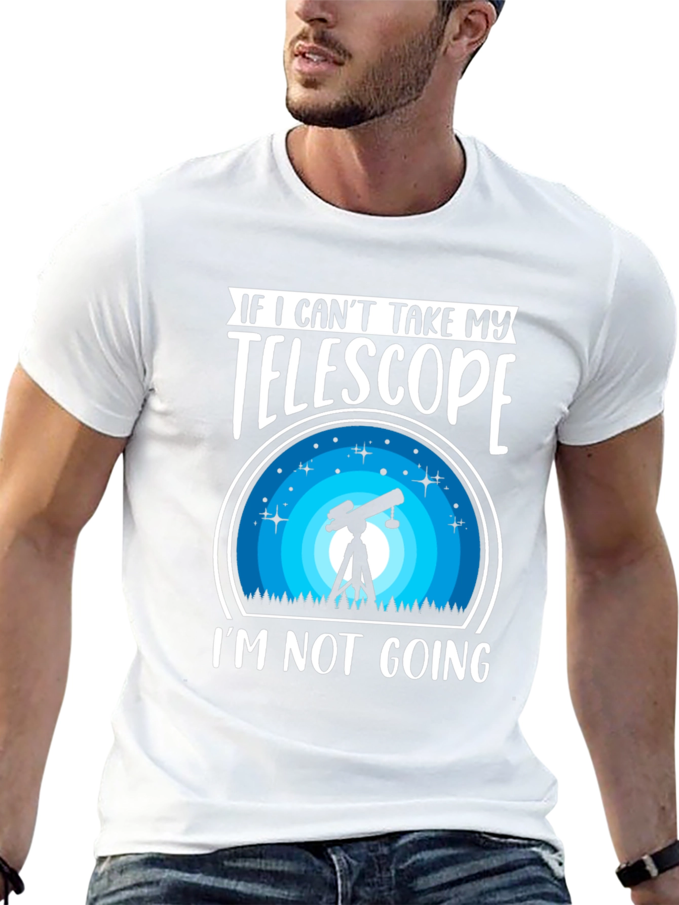 Telescope Graphic T-Shirt: Astronomy Lover Tee