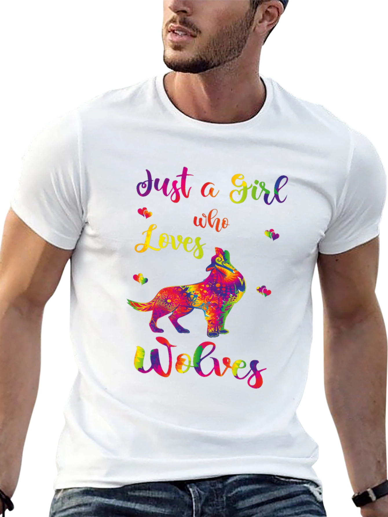 Just A Girl Who Loves Wolves Graphic Tee