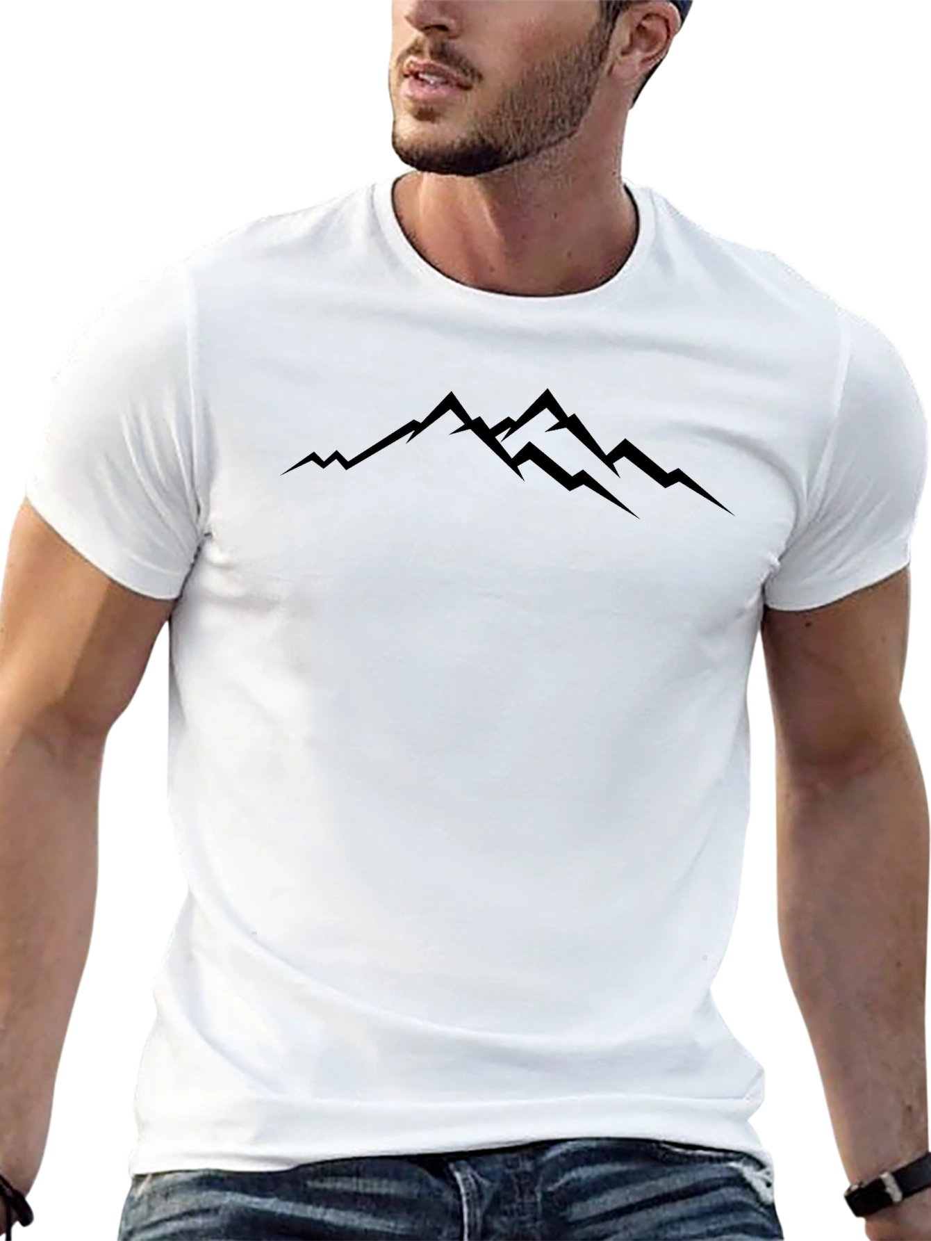 Mens Black Mountain Graphic Tee