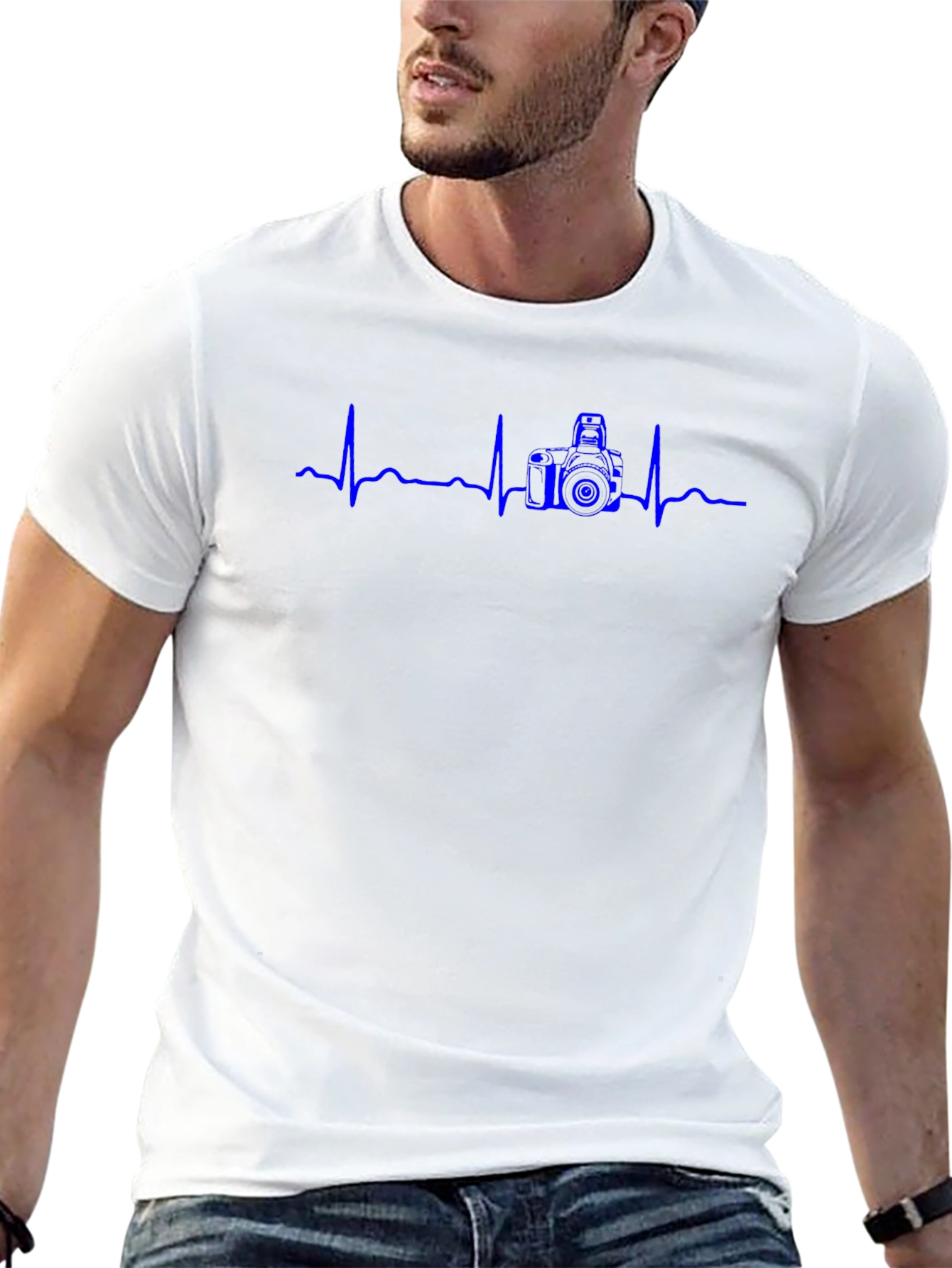 Camera Heartbeat Graphic Tee - Photographer Gift