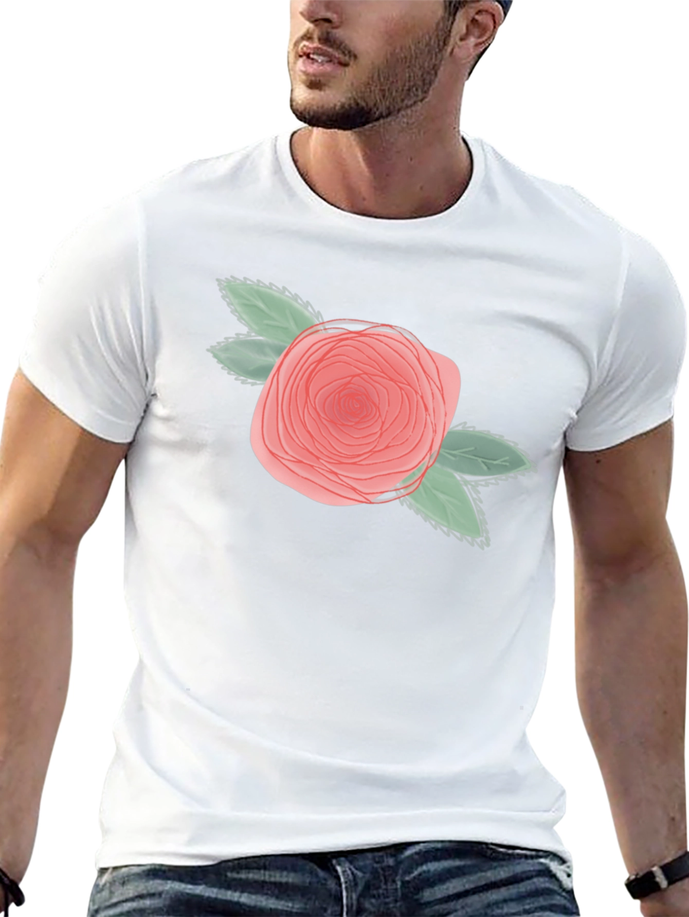 Floral Rose Graphic Tee - Unisex