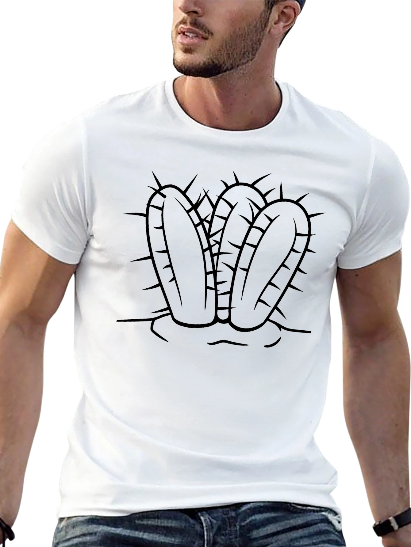 Cactus Graphic T-Shirt - Unique Plant Tee