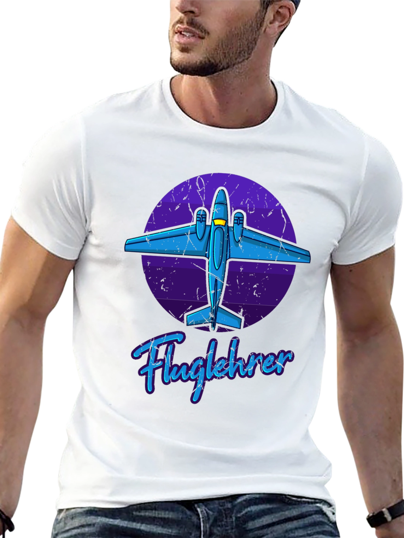 Fluglehrer Airplane T-Shirt - Pilot Instructor Tee
