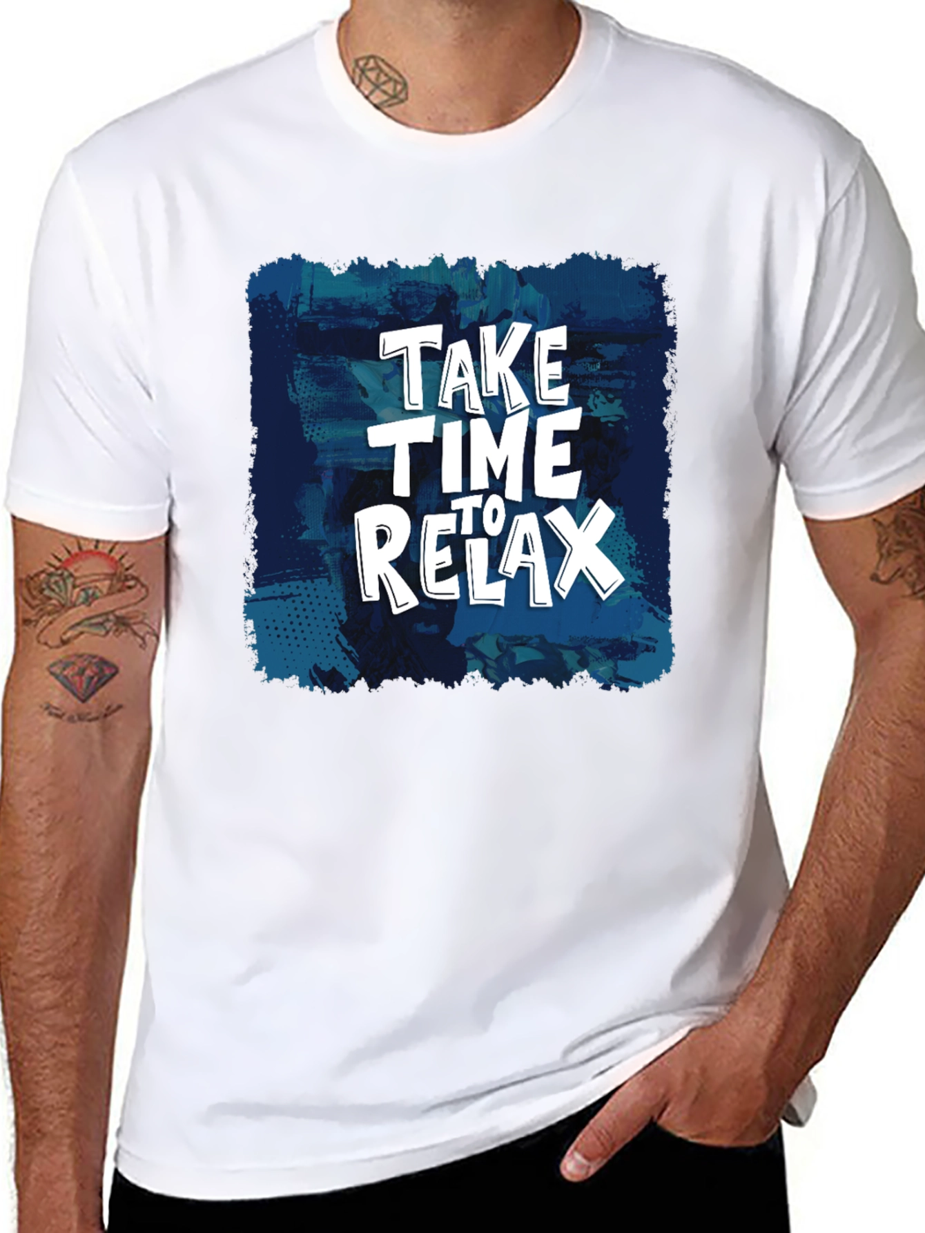 Relax Graphic Tee - Black Casual Comfort