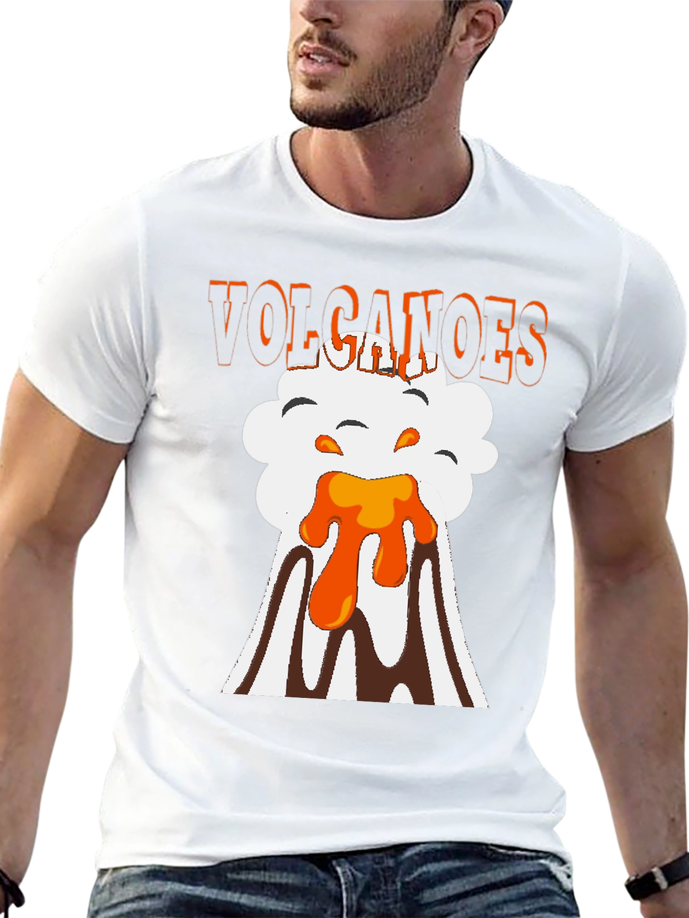 Volcanoes Graphic T-Shirt - Black