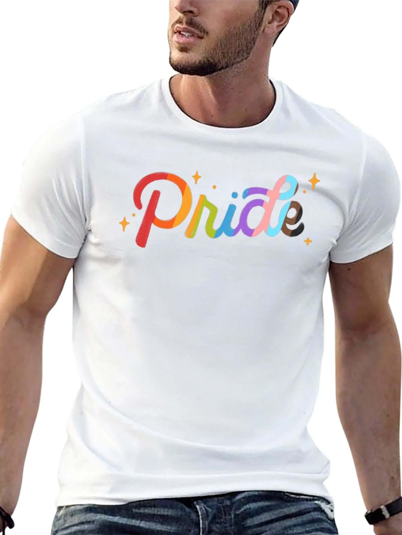 Pride Rainbow Graphic Black T-Shirt