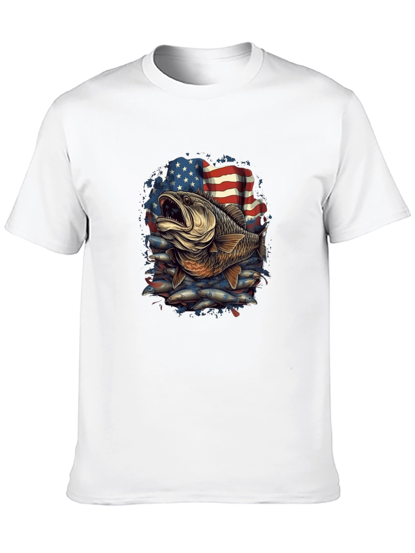 American Bass Fishing Graphic Tee