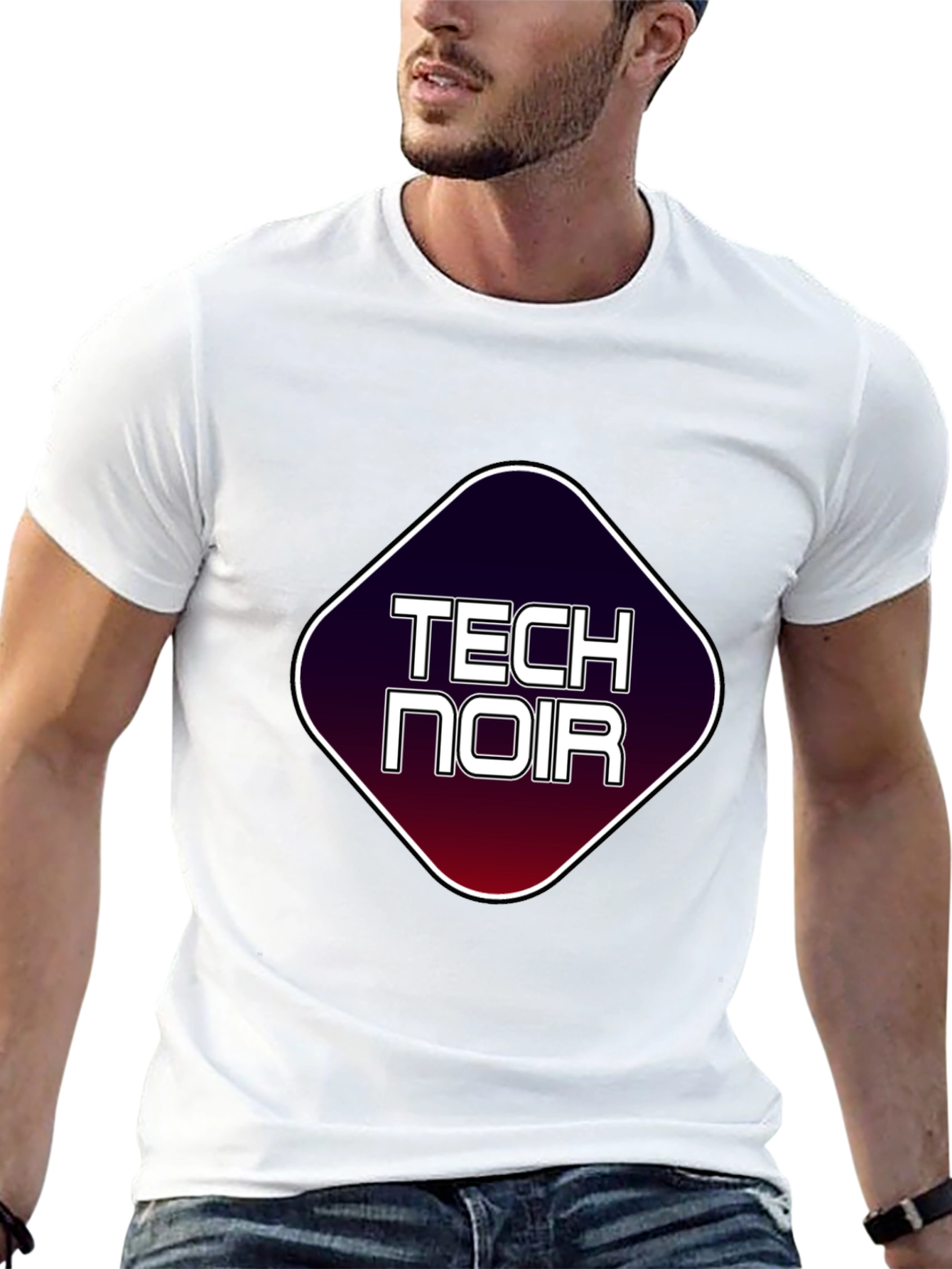 Tech Noir Graphic T-Shirt - Black Tee