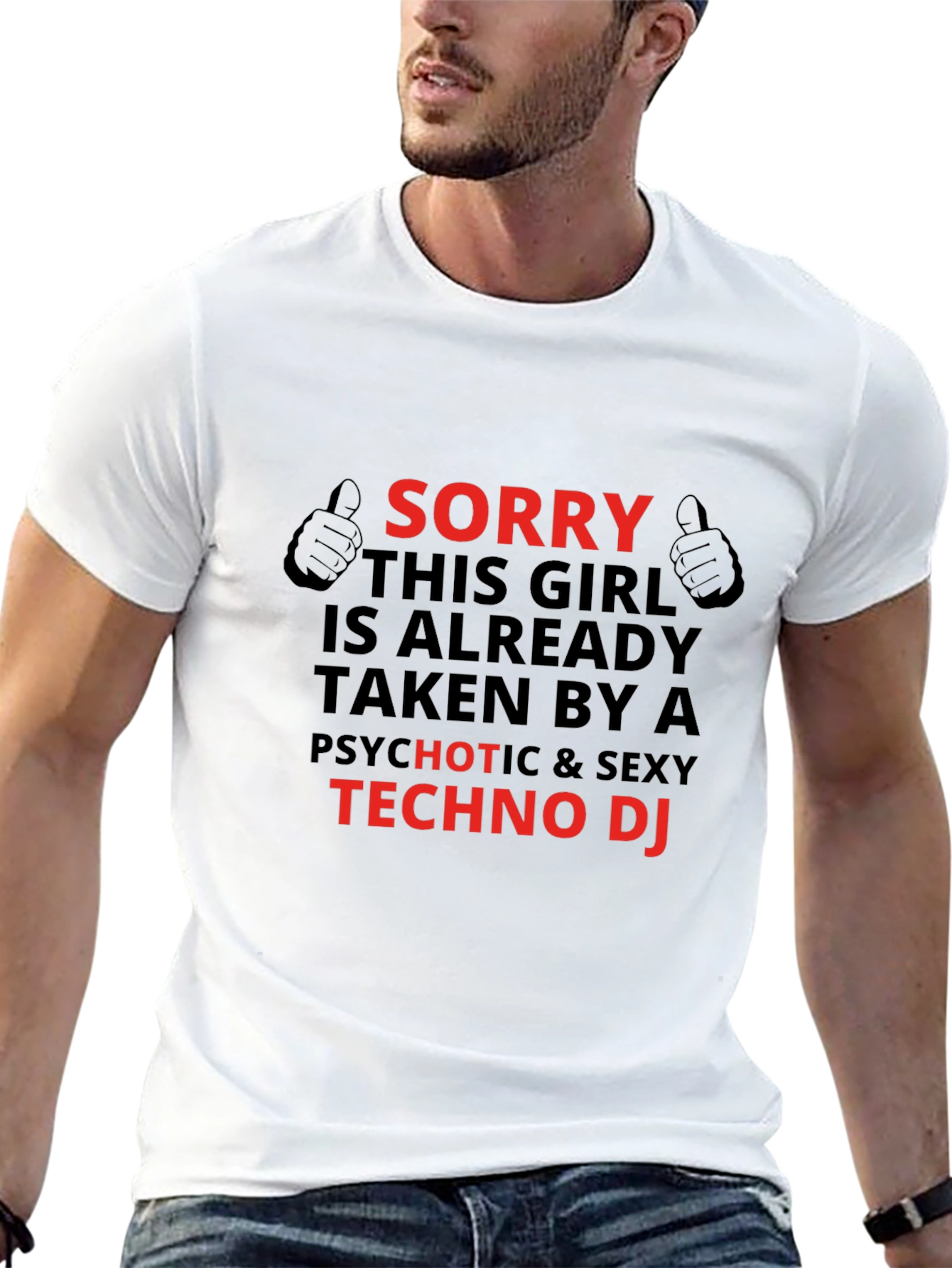 Sorry Girl Taken Techno DJ Graphic Tee