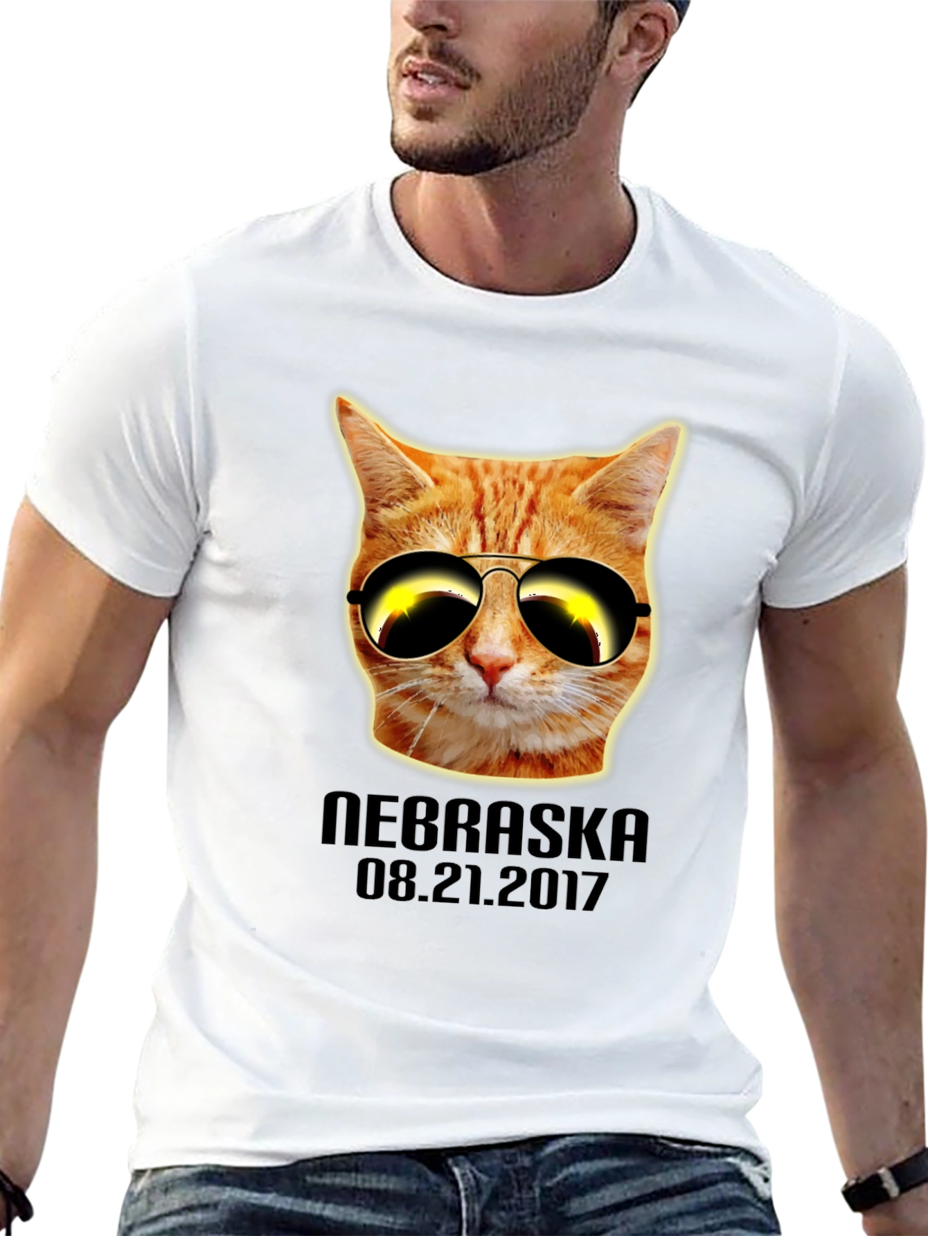 Cool Cat Eclipse T-Shirt - Nebraska 2017