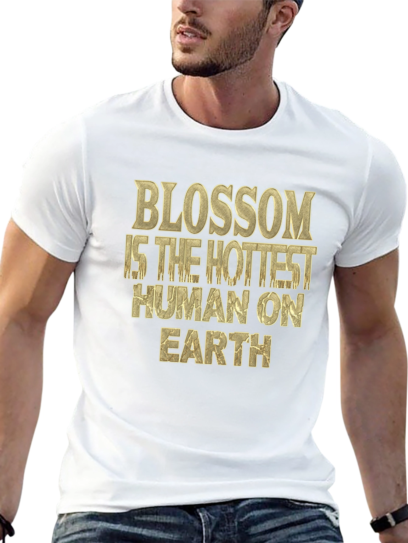 Blossom Hottest Human T-Shirt - Black Graphic Tee