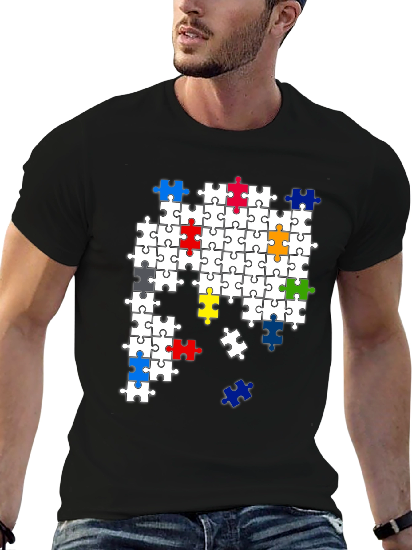 Puzzle Piece Graphic T-Shirt
