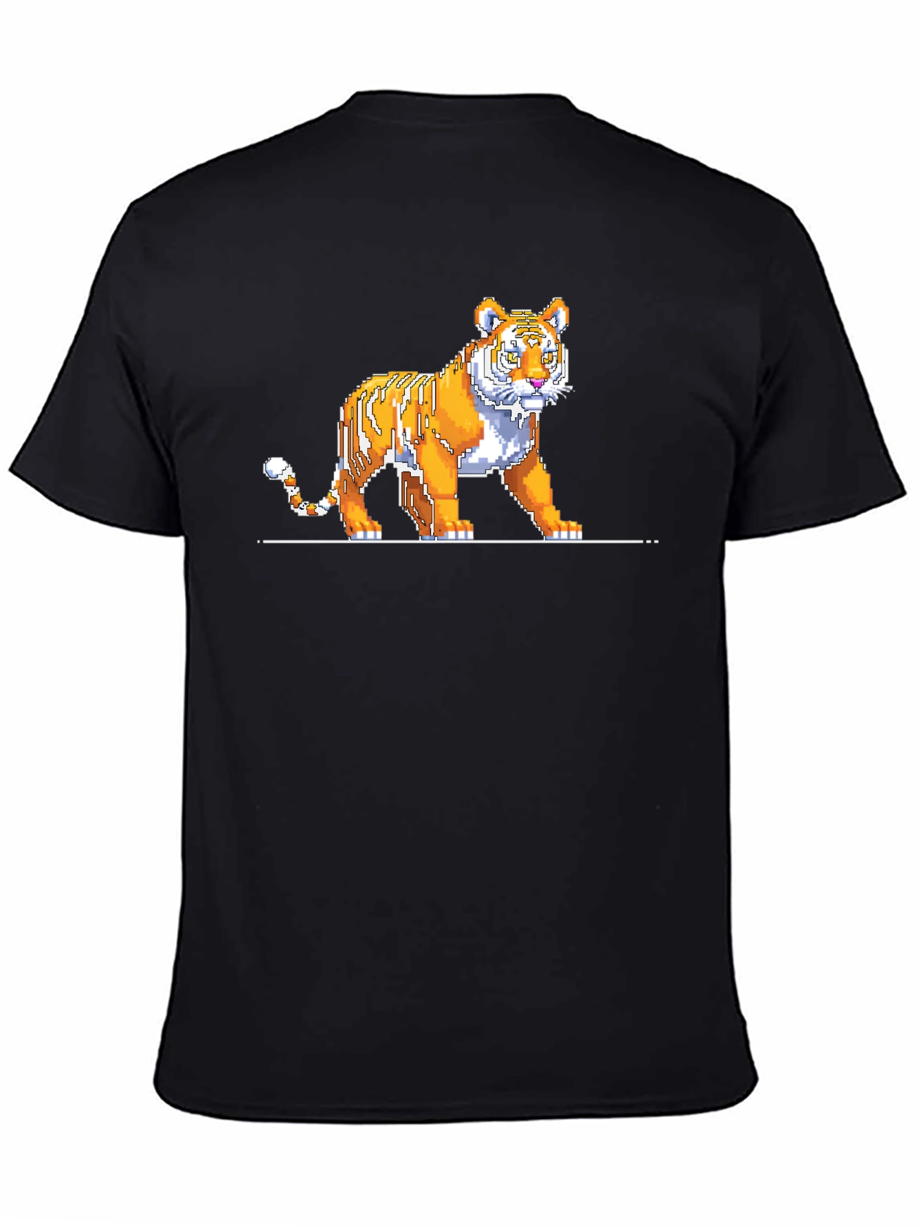 Pixel Tiger Graphic Tee - Retro Style