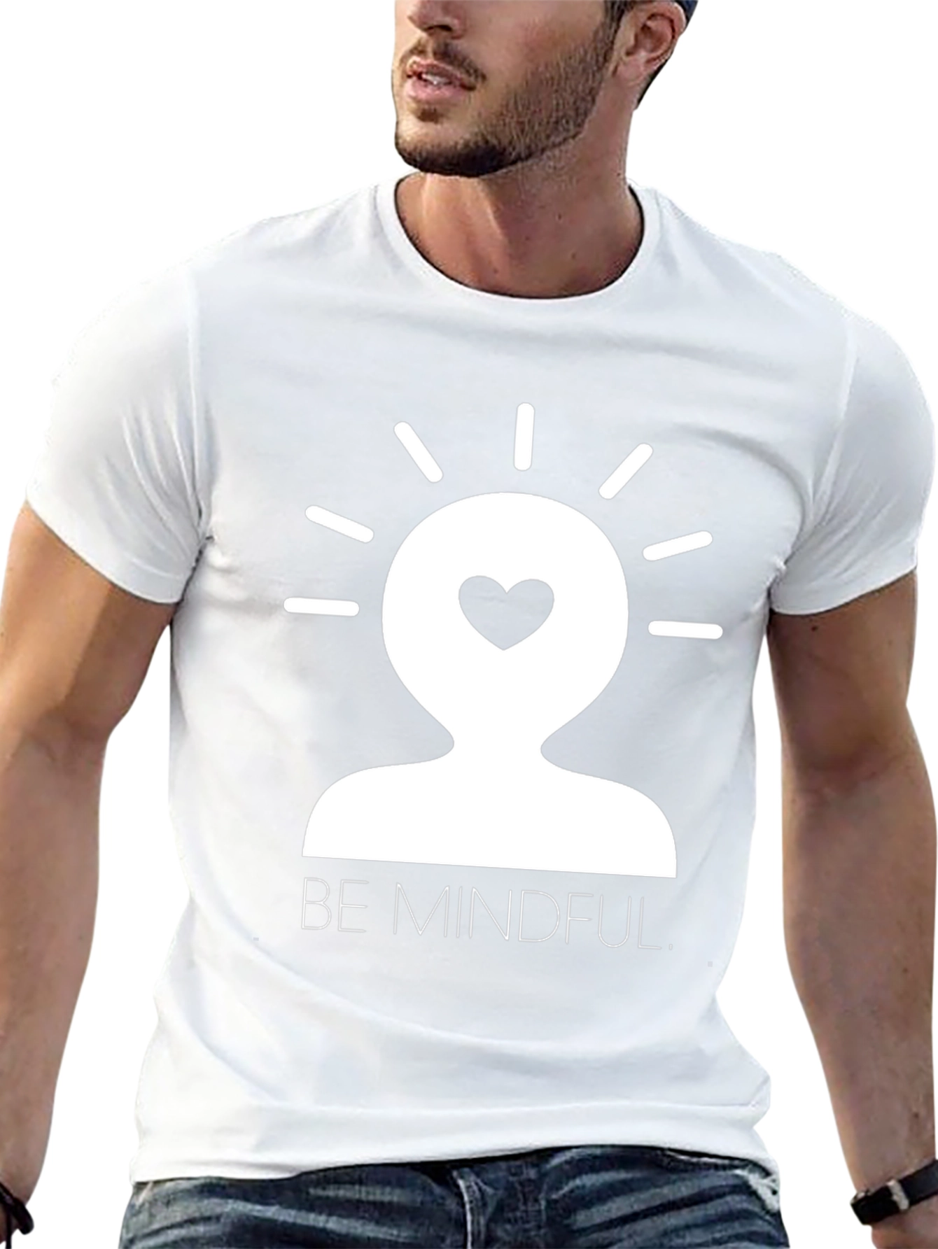 Mindful Heart Graphic Tee - Black