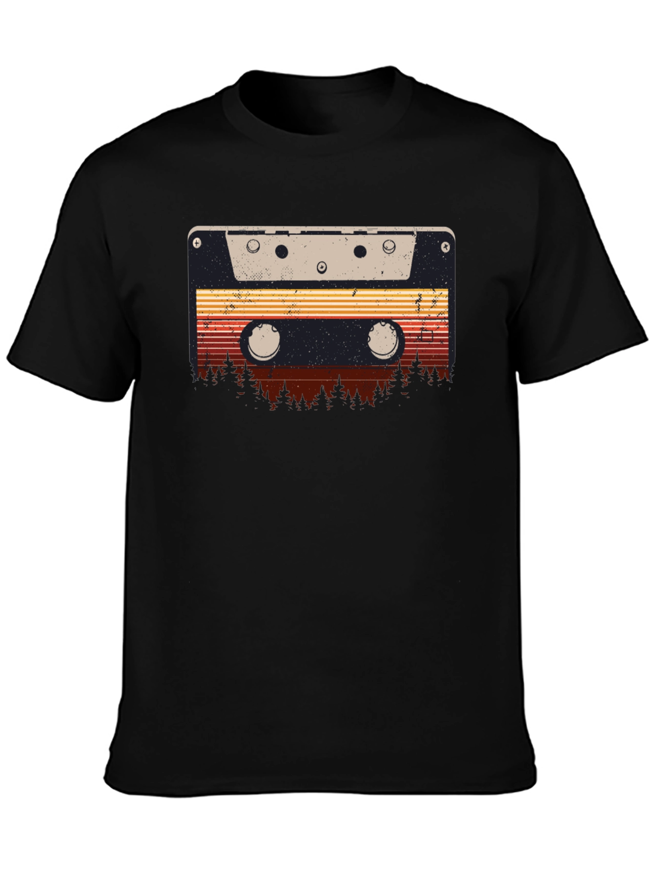 Retro Cassette Tape Forest Graphic Tee