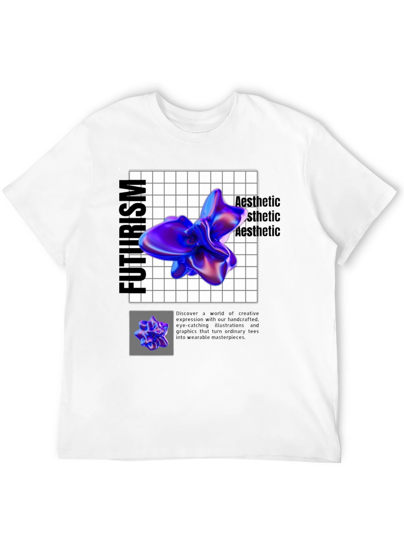Futuristic Aesthetic Graphic Tee - Modern Art Design