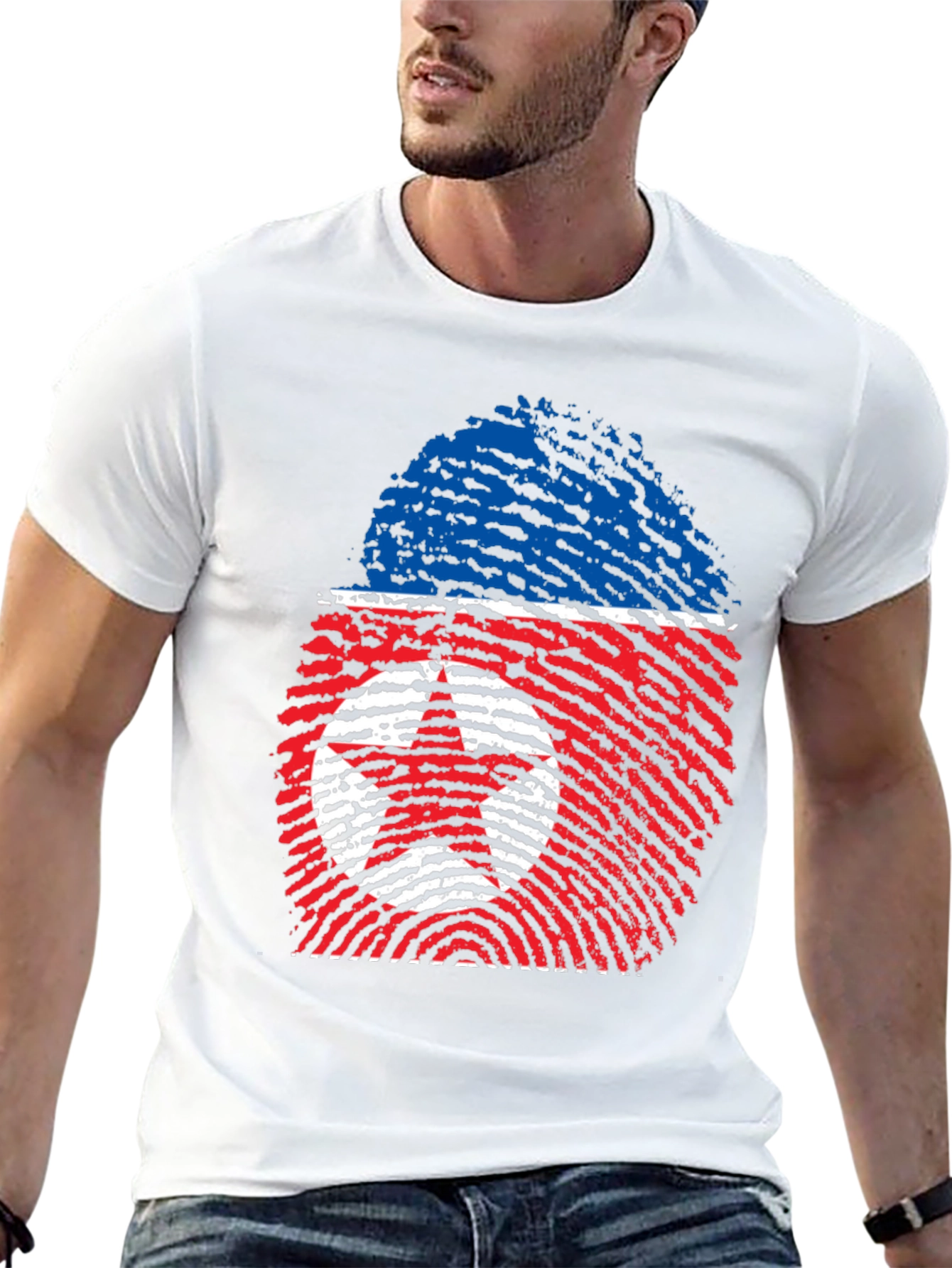 North Korea Fingerprint Flag T-Shirt