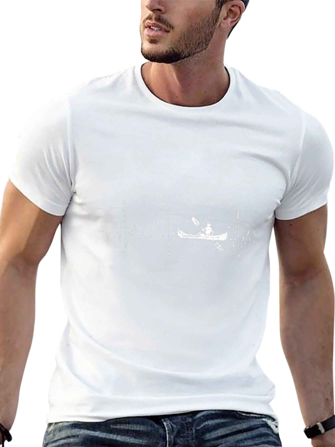 Heartbeat Kayak T-Shirt - Black