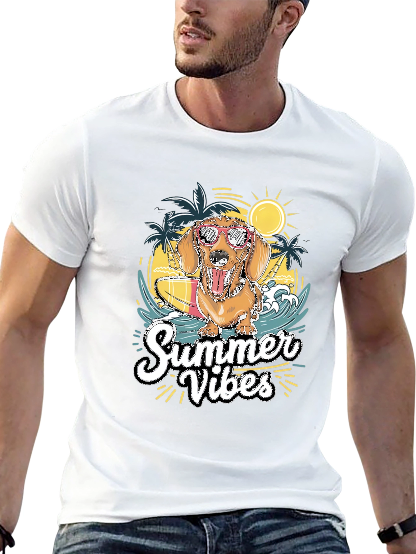 Summer Vibes Dog Graphic Tee