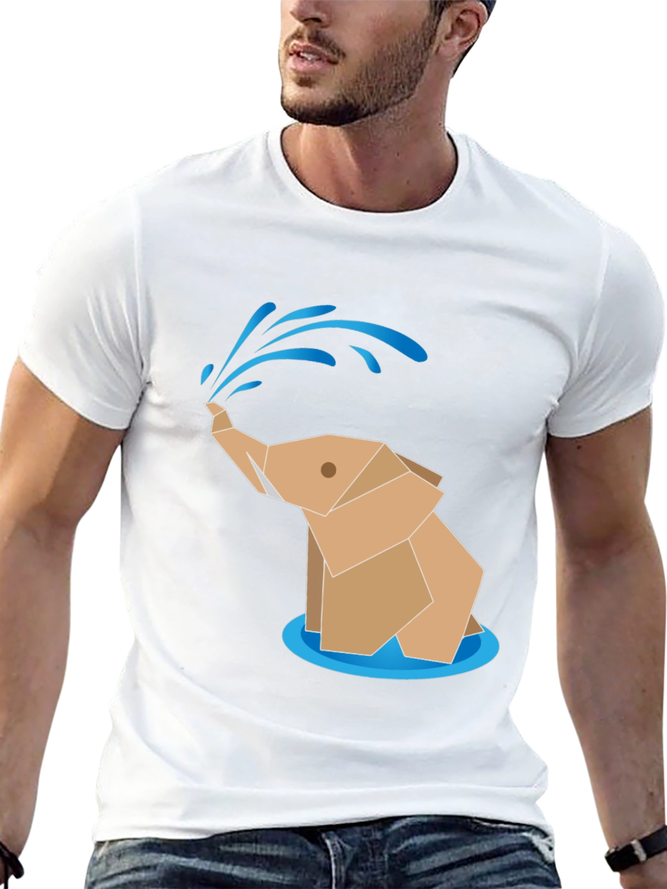 Origami Elephant T-Shirt - Quirky & Stylish