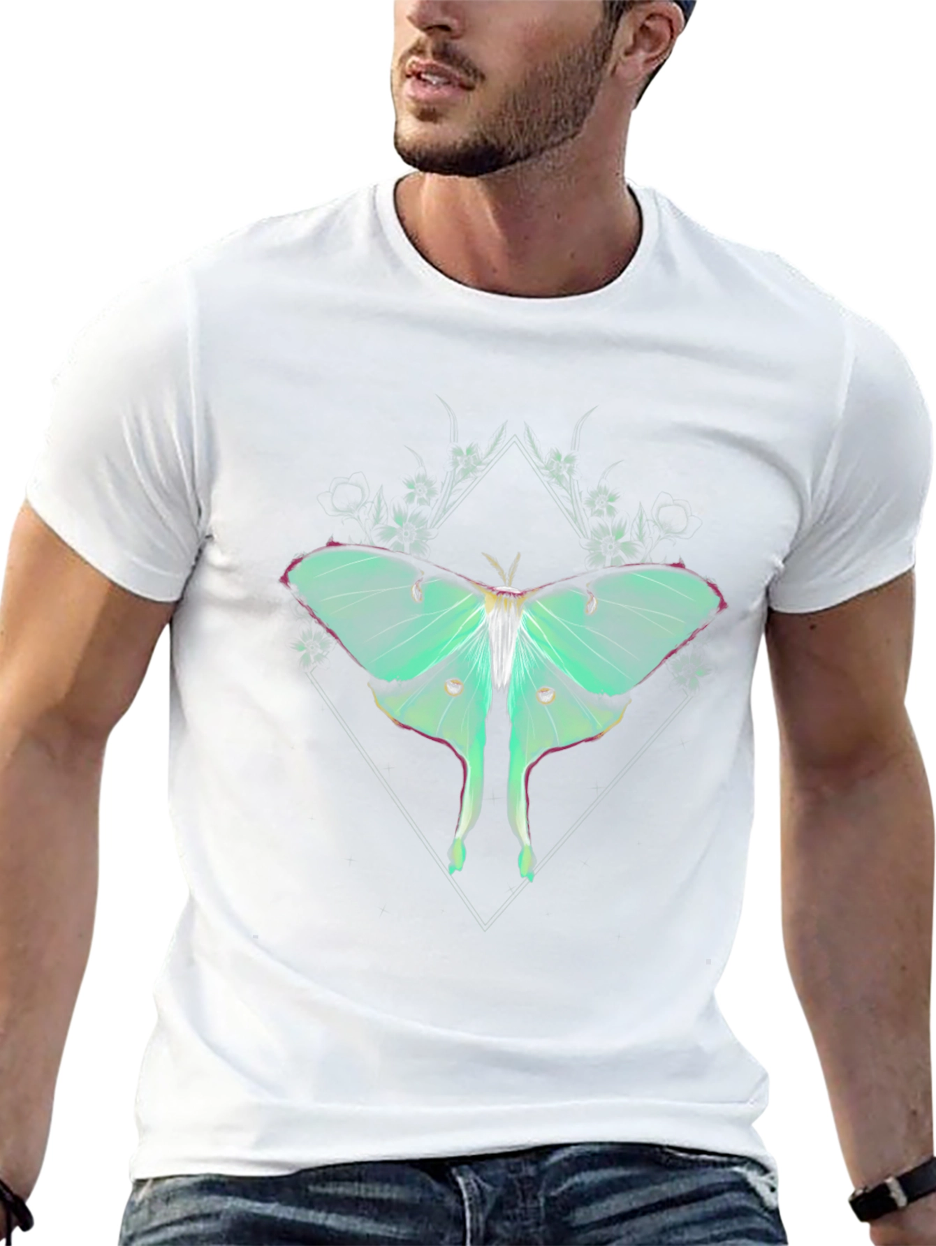 Luna Moth Graphic Tee - Black