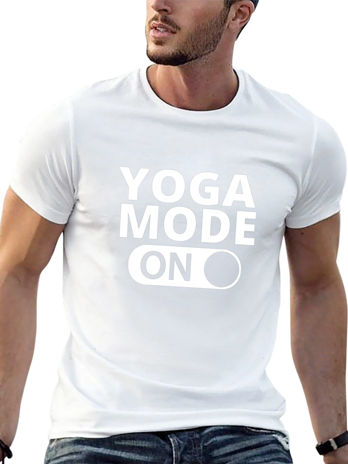 Yoga Mode On Graphic Tee - Black