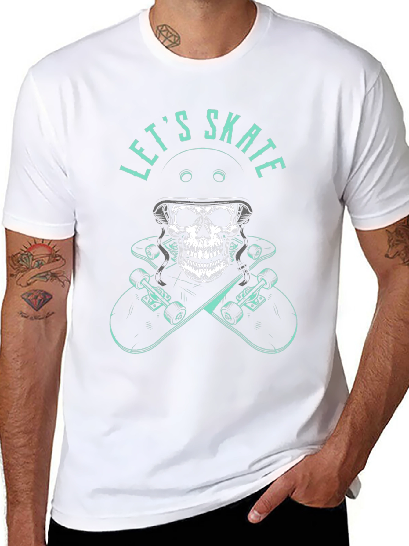 Skate Skull Tee - Lets Skate T-Shirt