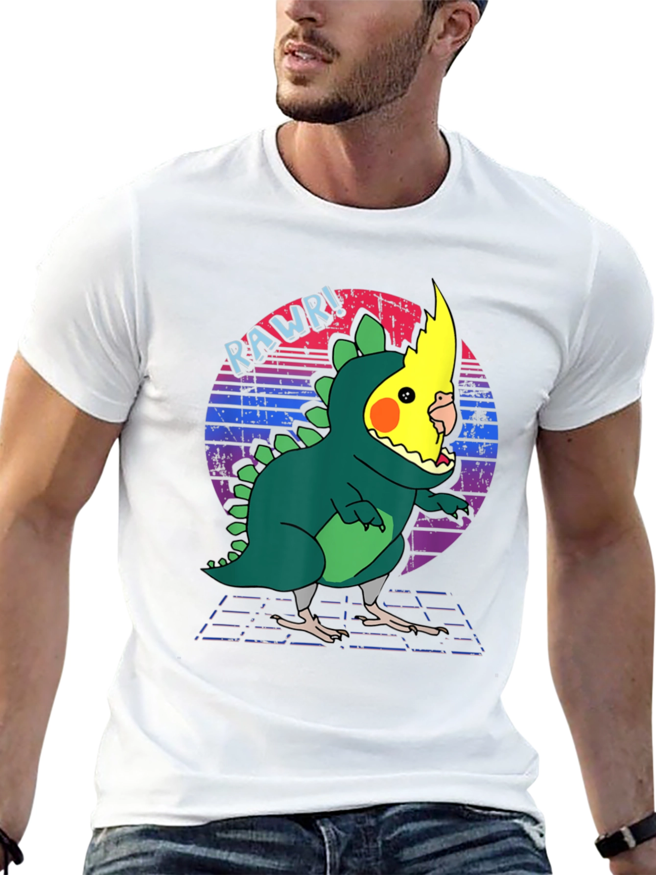 Funny Cockatiel Dinosaur T-Shirt