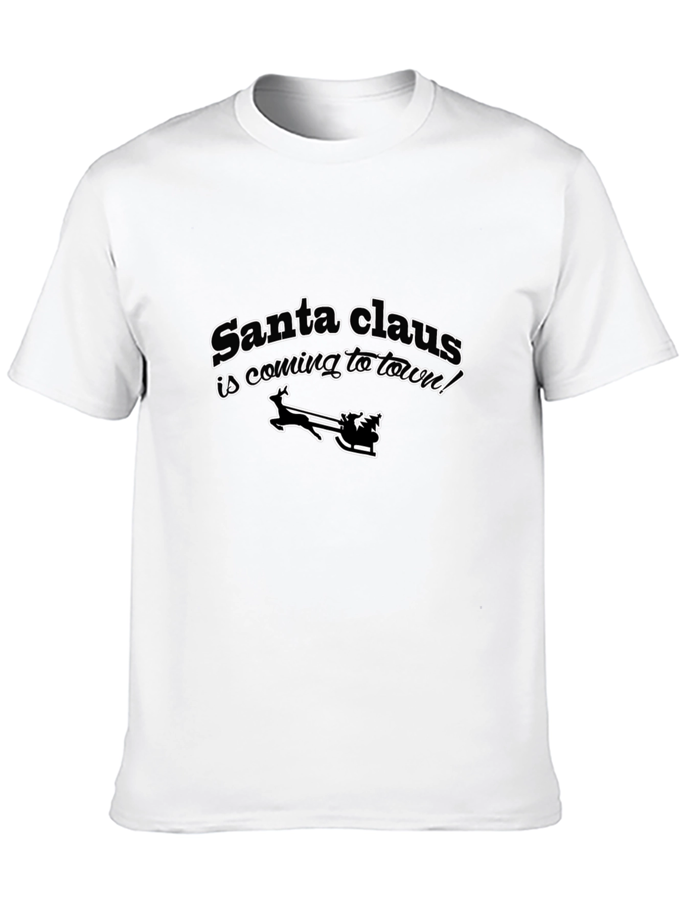 Santa Claus is Coming to Town Black T-Shirt