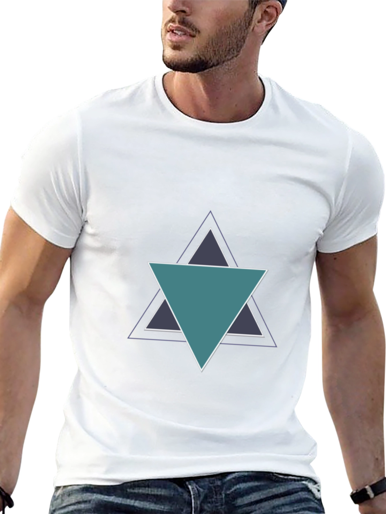 Geometric Triangle Tee - Modern Casual Style