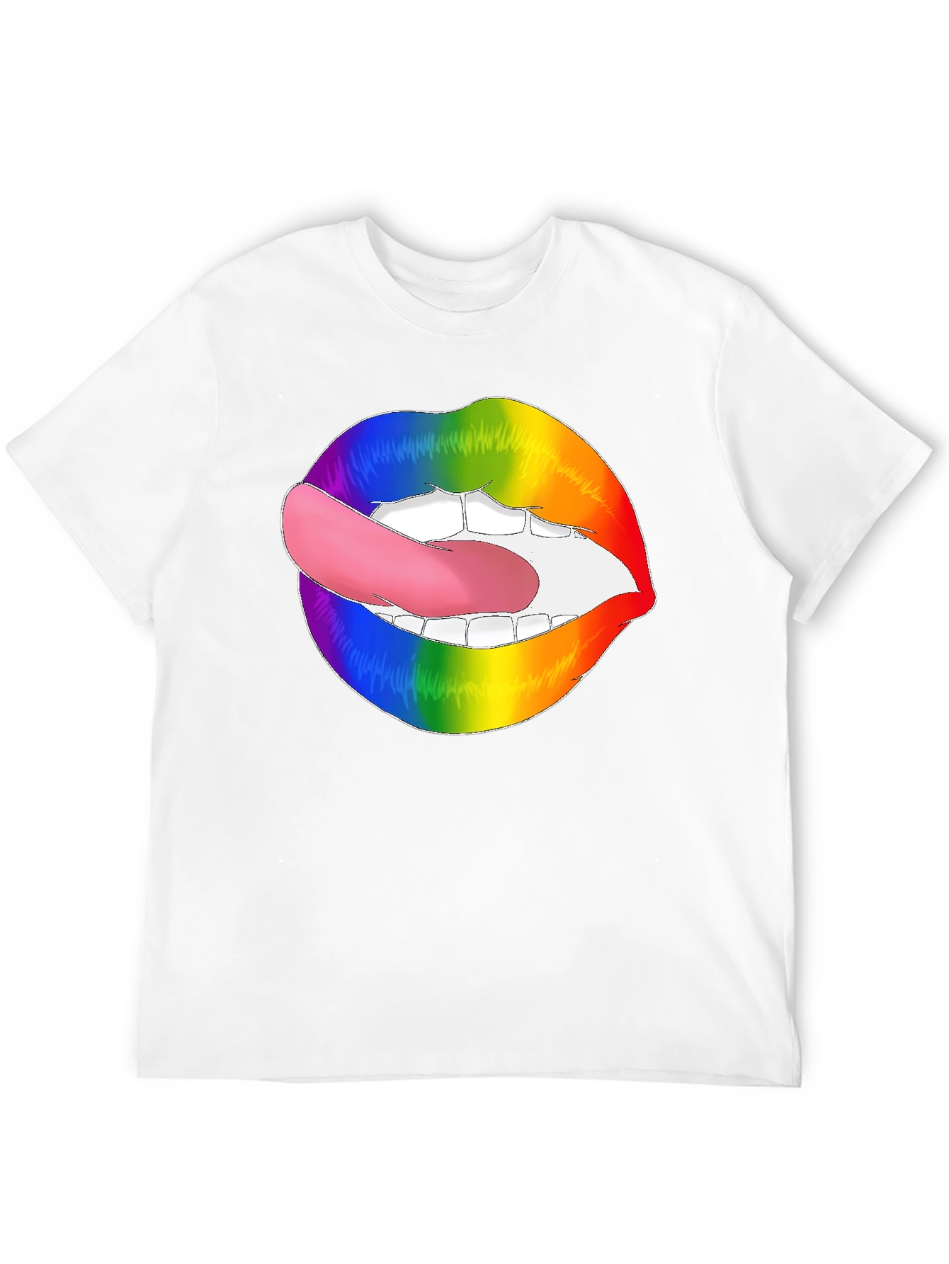 Rainbow Lips Tongue Out T-Shirt