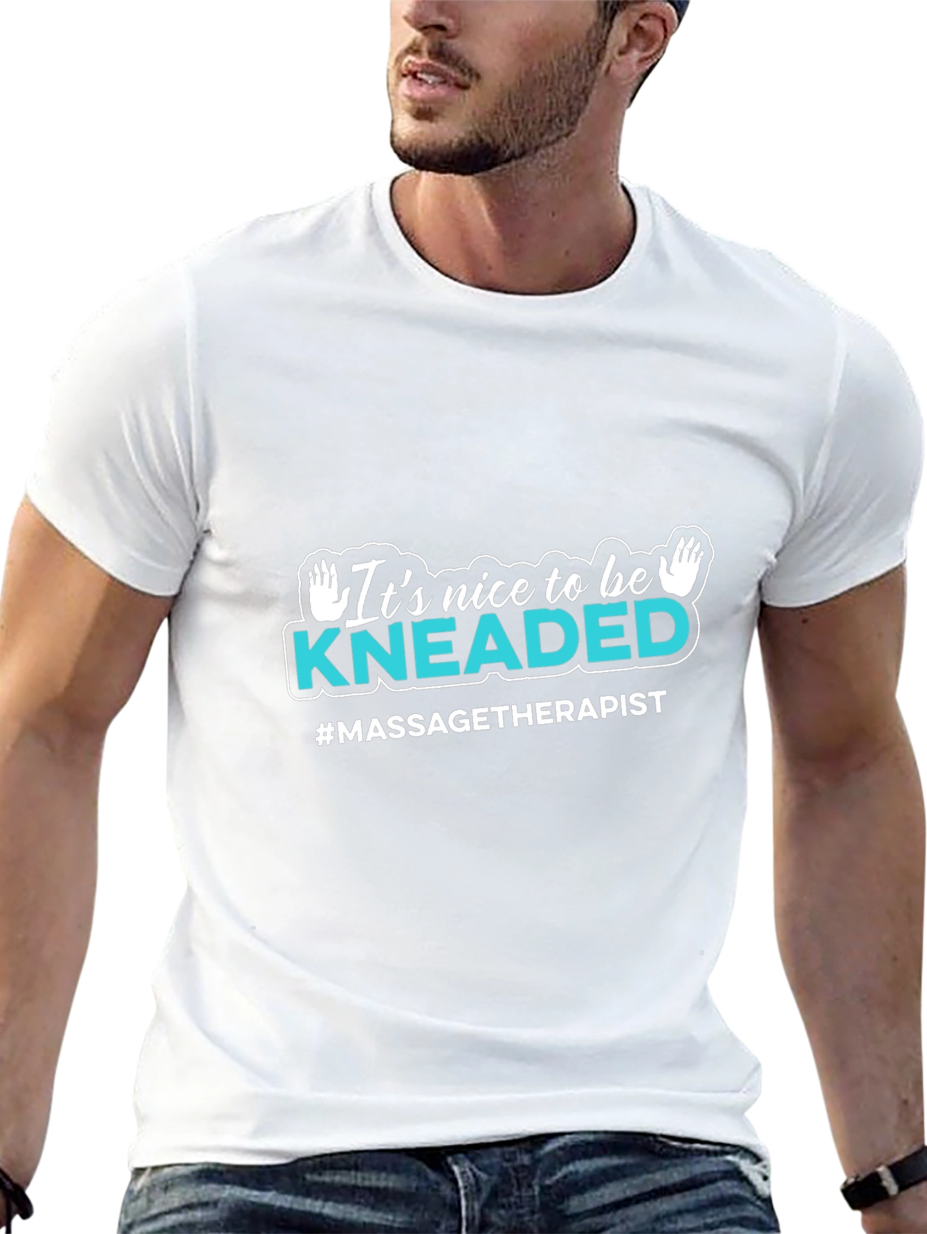 Massage Therapist T-Shirt - Its Nice to Be Kneaded