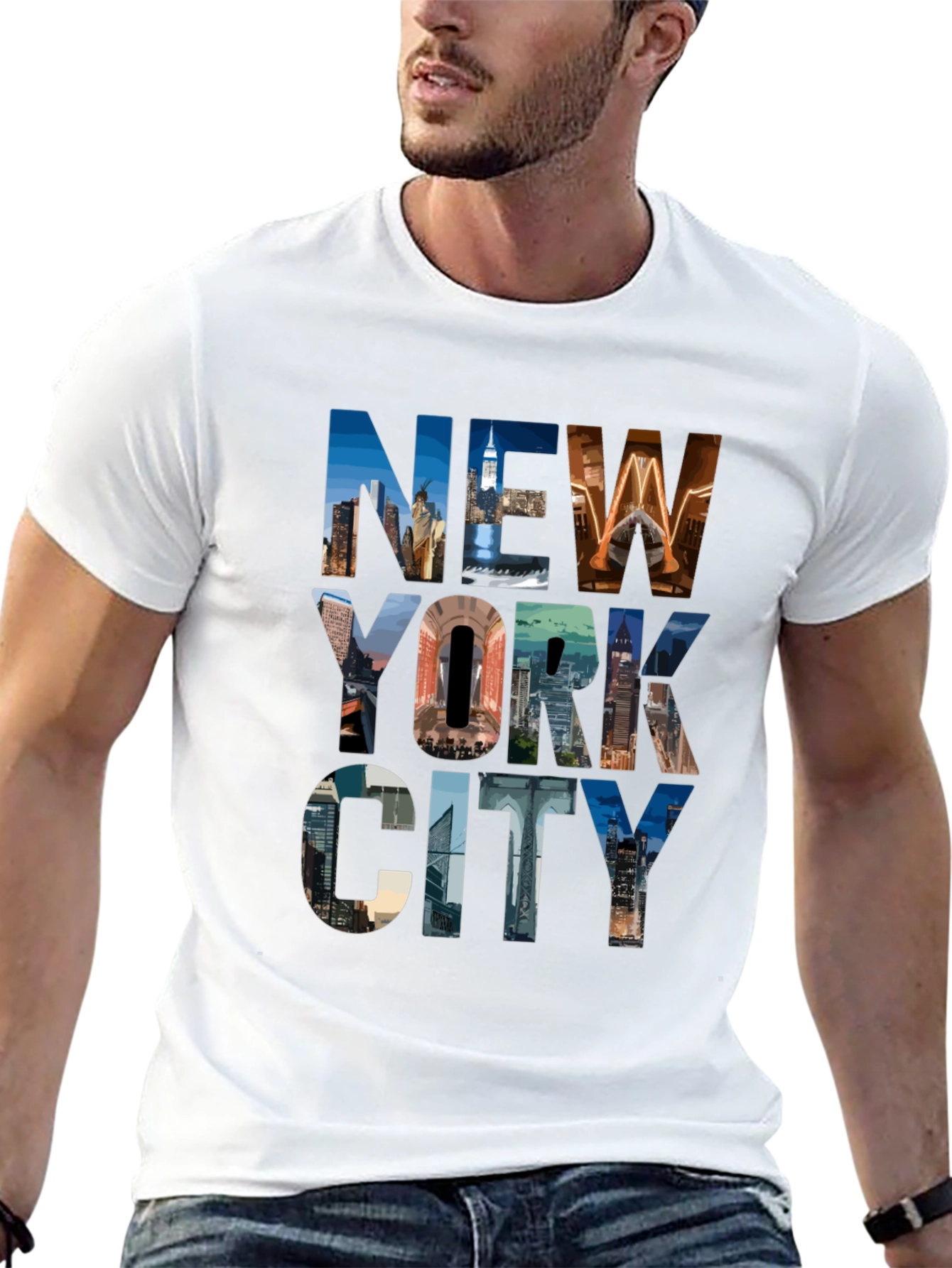 New York Cityscape Graphic T-Shirt
