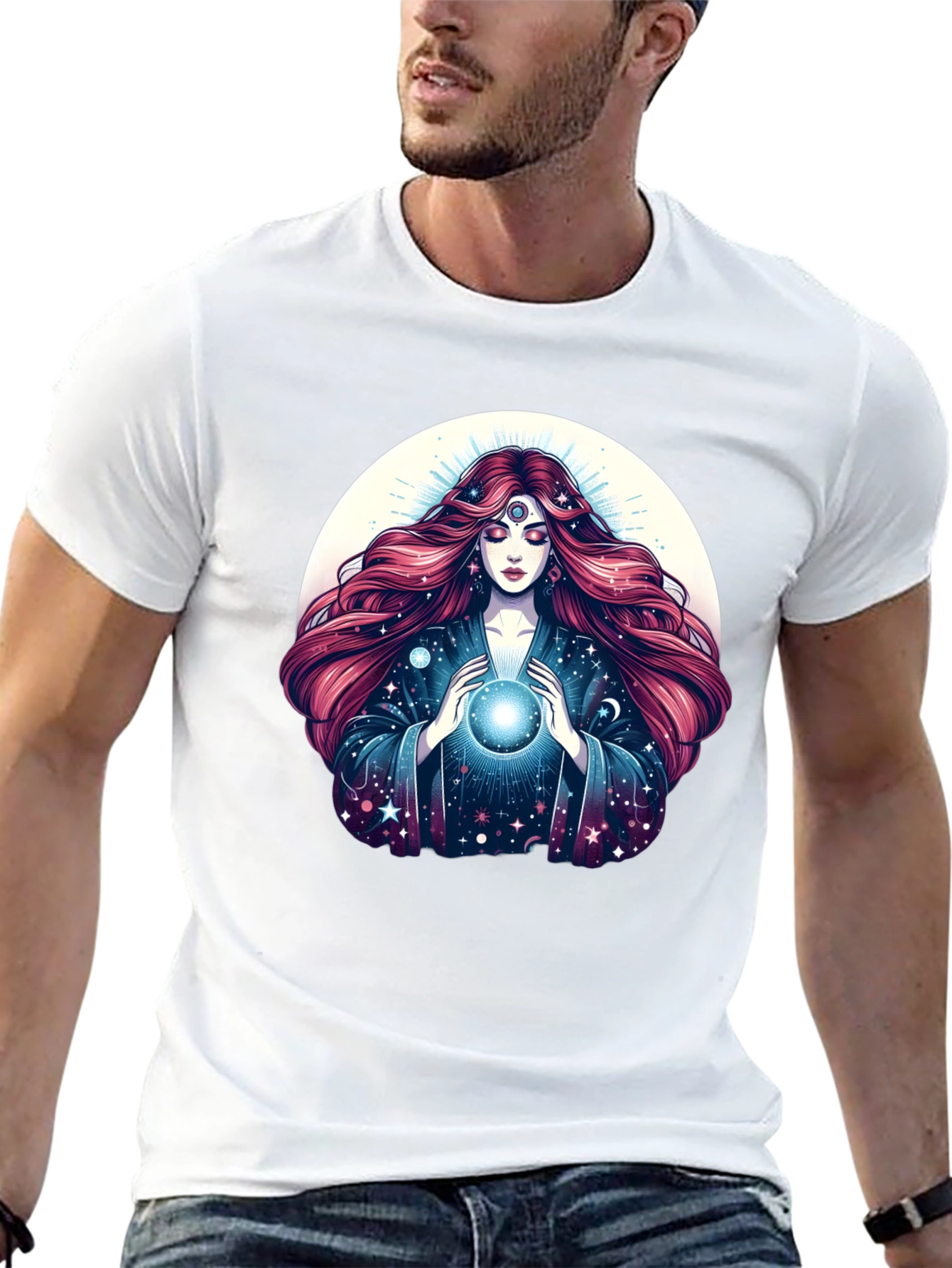 Mystic Fortune Teller Graphic Tee - Black