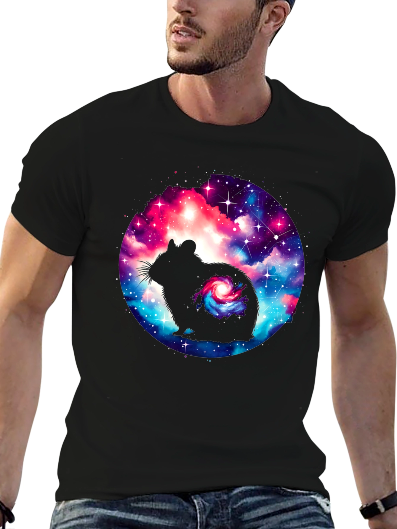 Galaxy Hamster Graphic T-Shirt