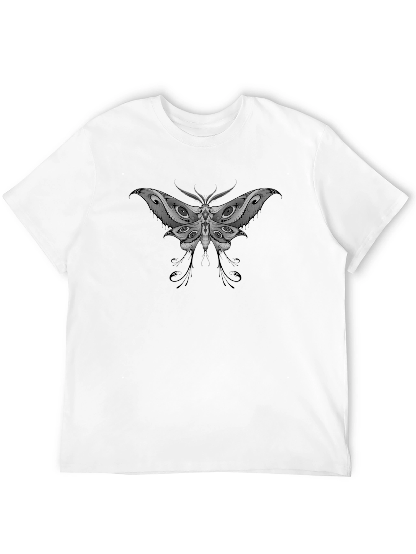 Moth Eye Graphic Tee - Unique Black T-Shirt