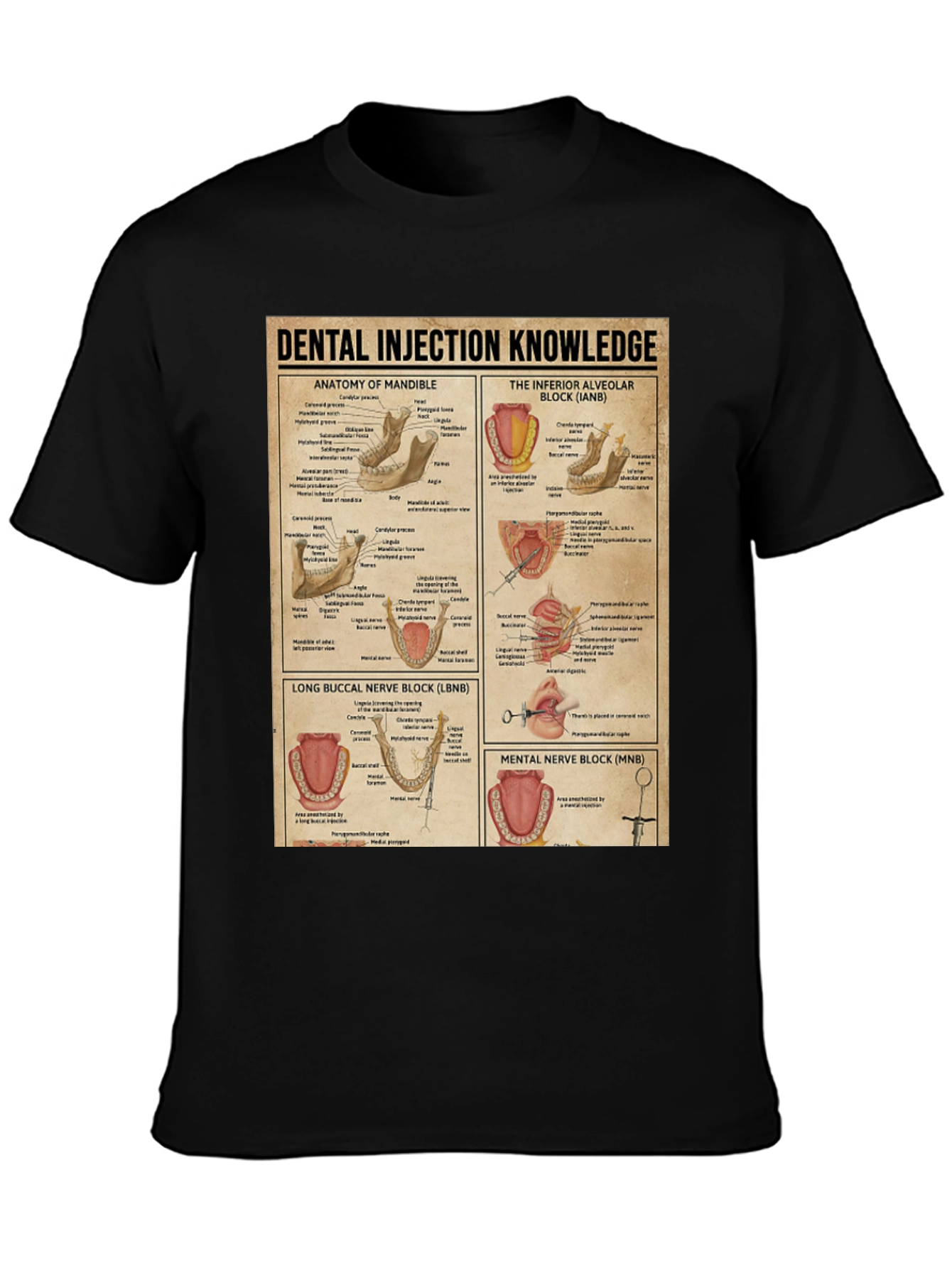 Dental Injection Knowledge Anatomy T-Shirt