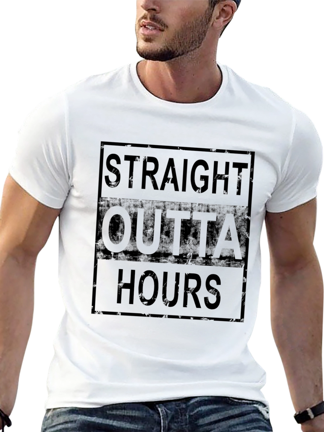 Straight Outta Hours Black Graphic Tee