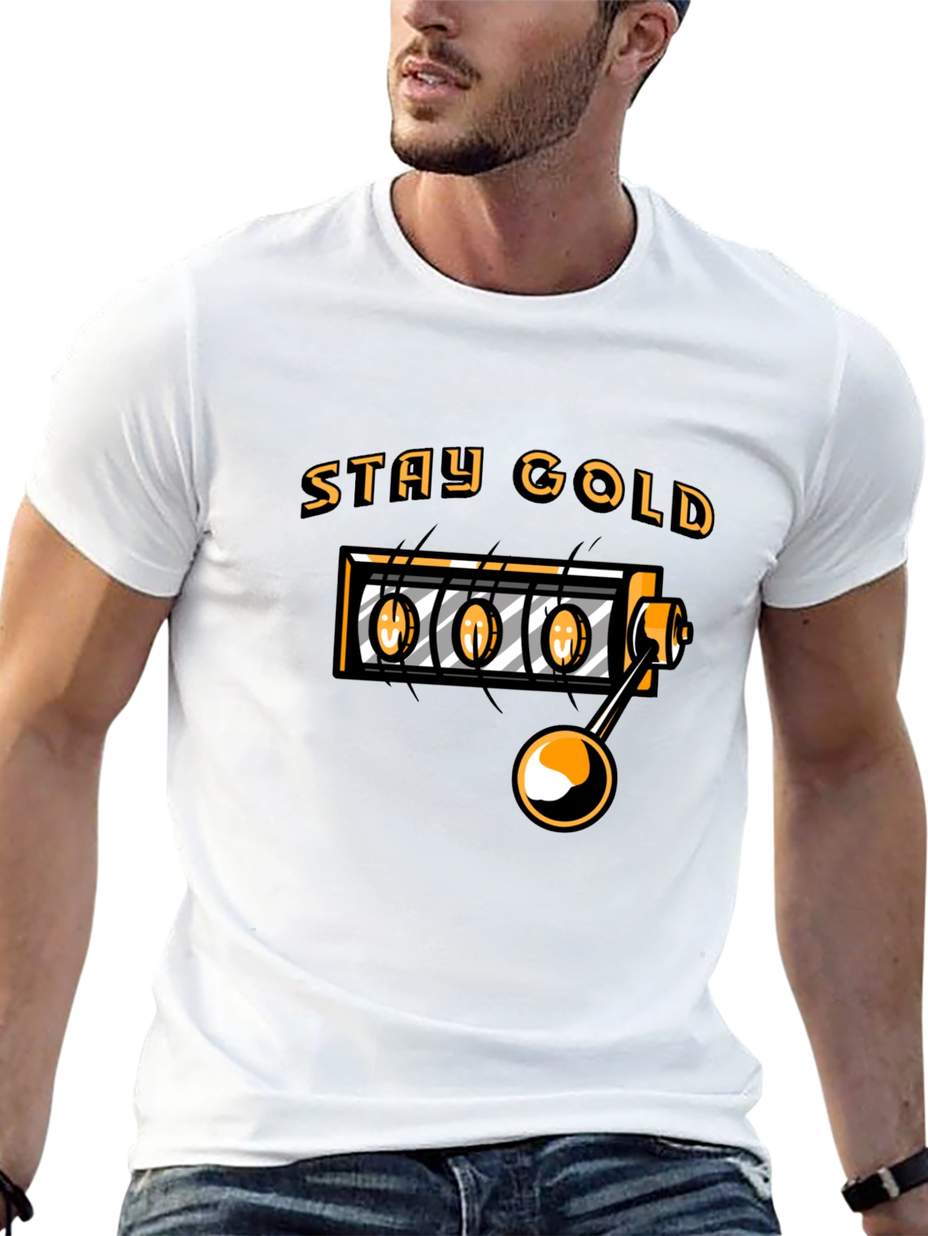Stay Gold T-Shirt - Slot Machine Graphic Tee