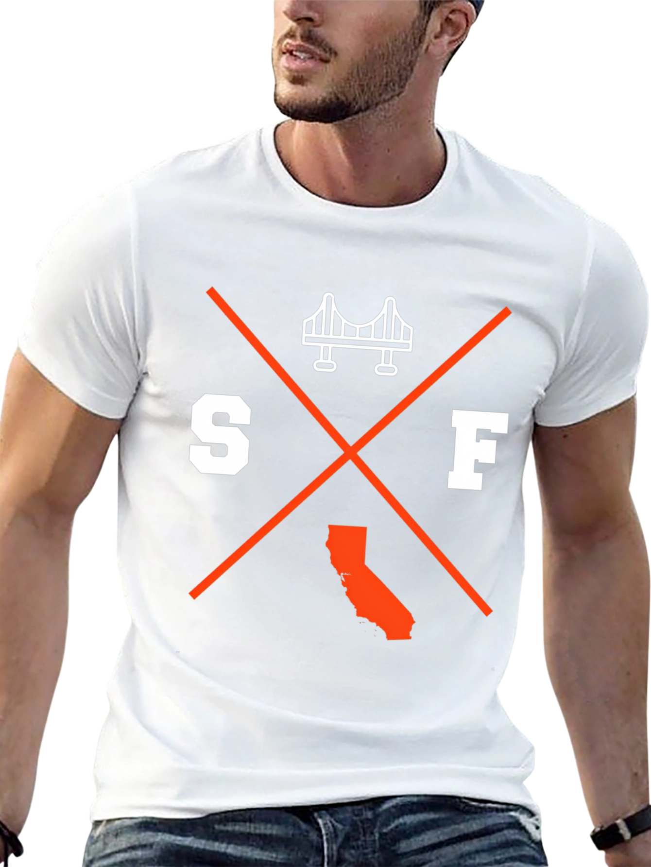 SF California Bridge Graphic Tee - Black